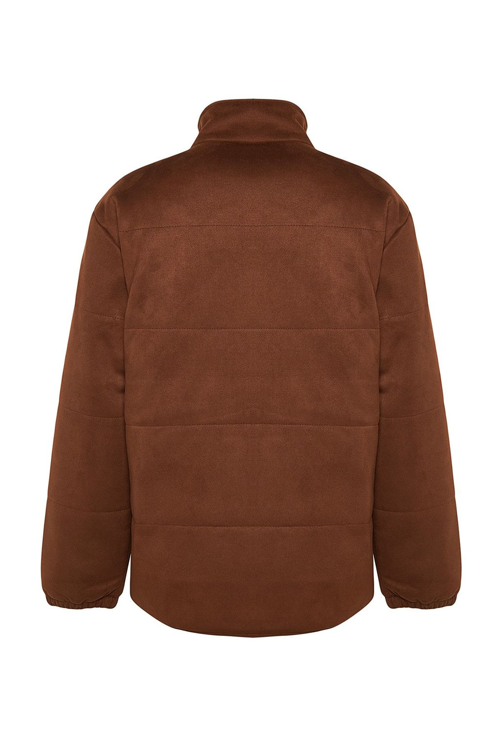 Trendyolmilla Man Kahverengi Regular Fit Suet Dik Yaka Hafif Dolumlu Ceket Mont TMNAW24MO00011  фото 9