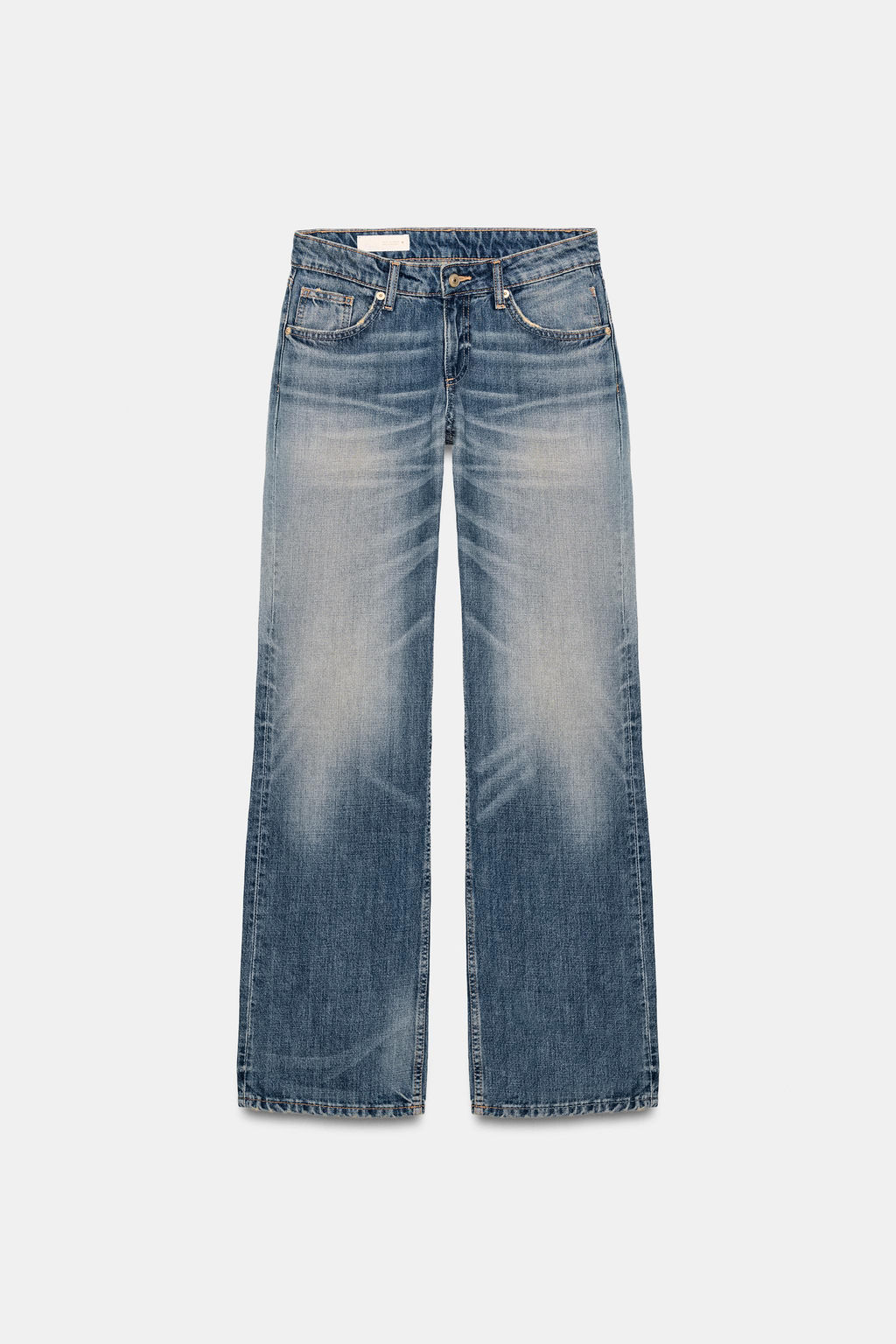 JEANS TRF WIDE LEG TIRO BAJO / Azul medio - Zara фото 8