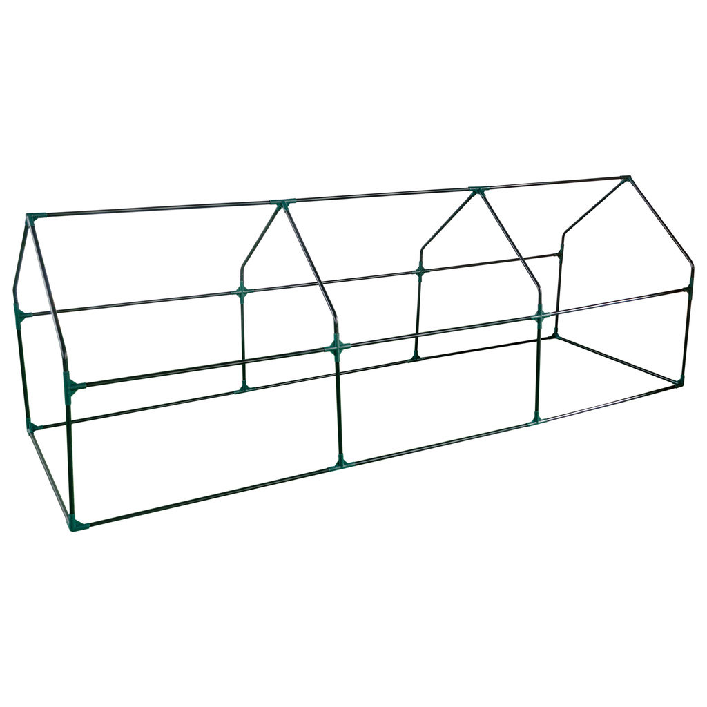UGH-S32 L270 GREEN/GREEN Парник уличный, 270x90x90см. Металлическая труба в ПВХ, цвет зеленый. Тент из армированного полиэтилена 135г/м2, цвет сетки зеленый. TM ФитоЛето