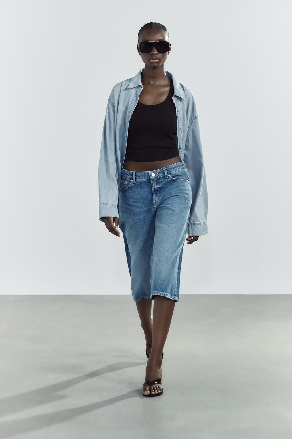 LOW-RISE DENIM JORTS - Zara фото 9