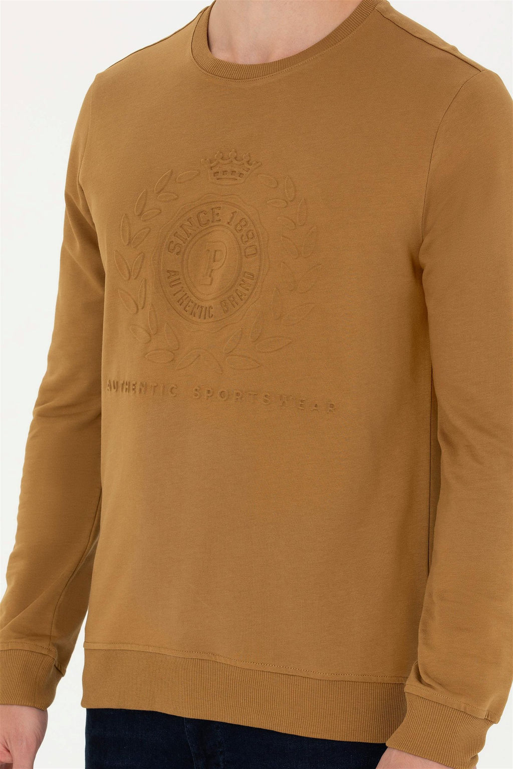 Свитшот мужской U.S. Polo Assn хлопок светло-хаки  фото 13