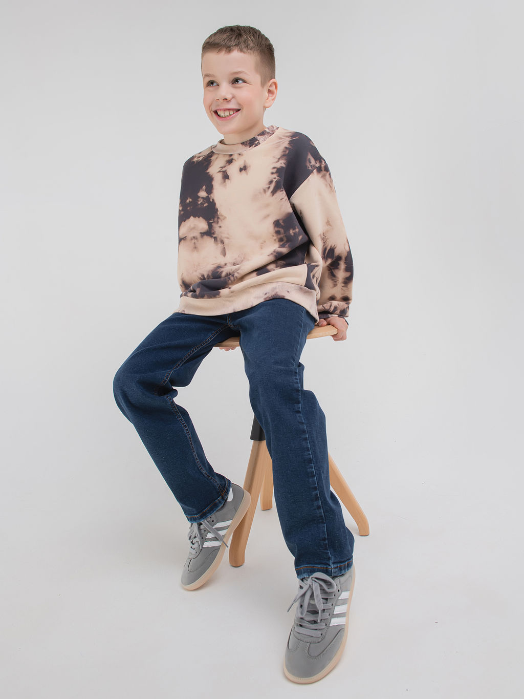 Джинсы прямые Синие 7+ - Bungly фото 10