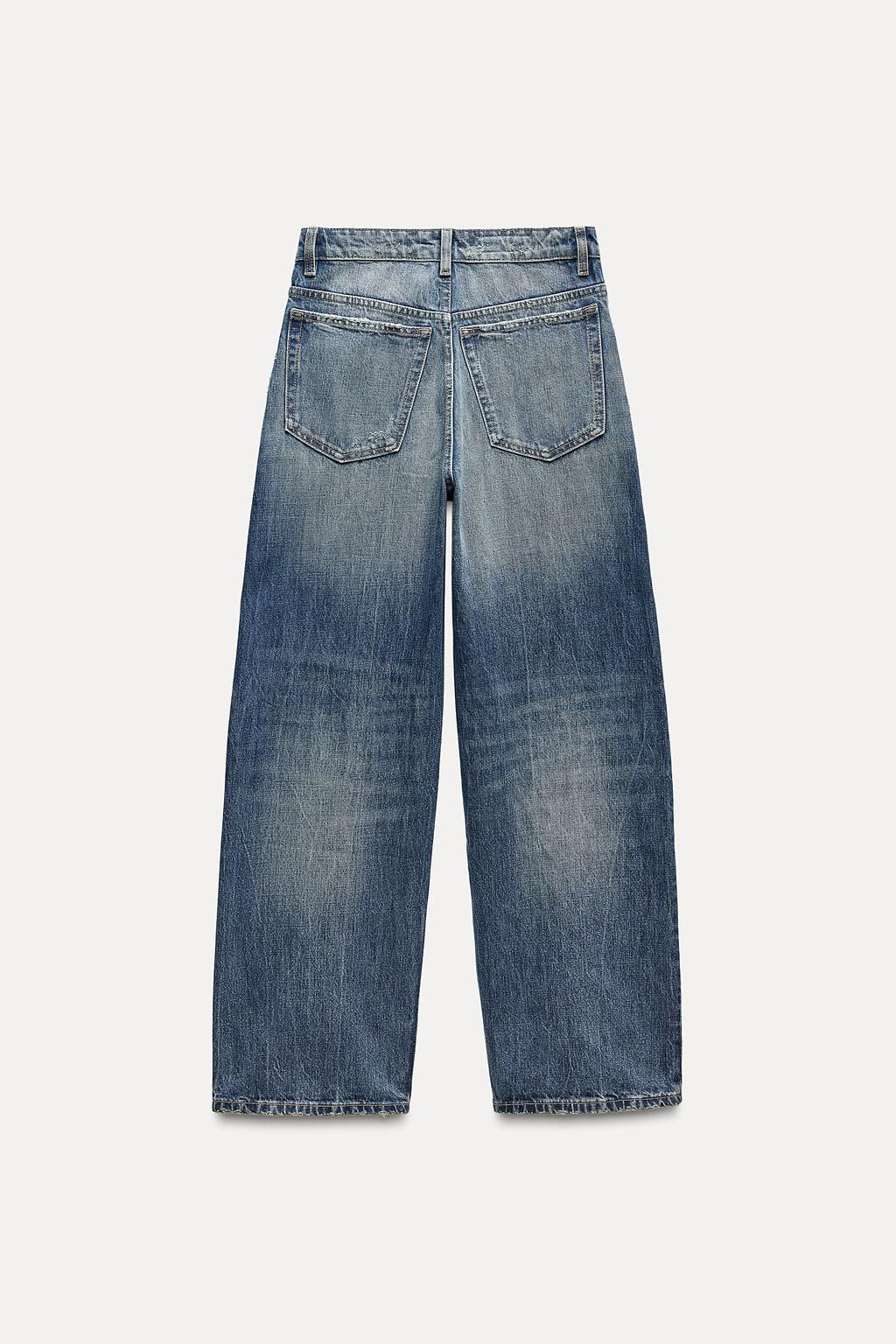 RELAXED OVERSIZE TAPERED HIGH-WAIST TRF JEANS - Zara фото 15