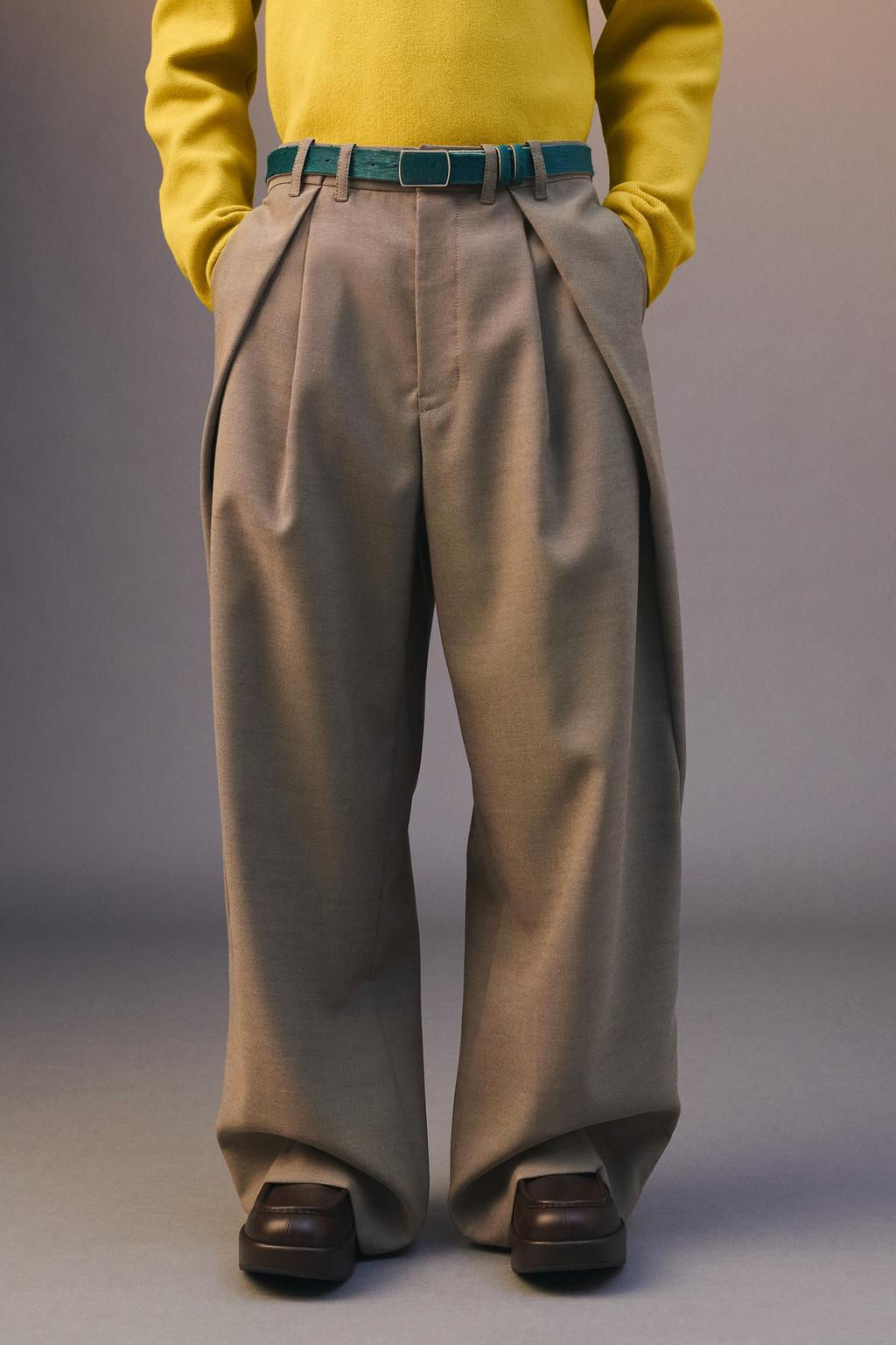 PLEATED WIDE-LEG TROUSERS - LIMITED EDITION - Zara фото 2