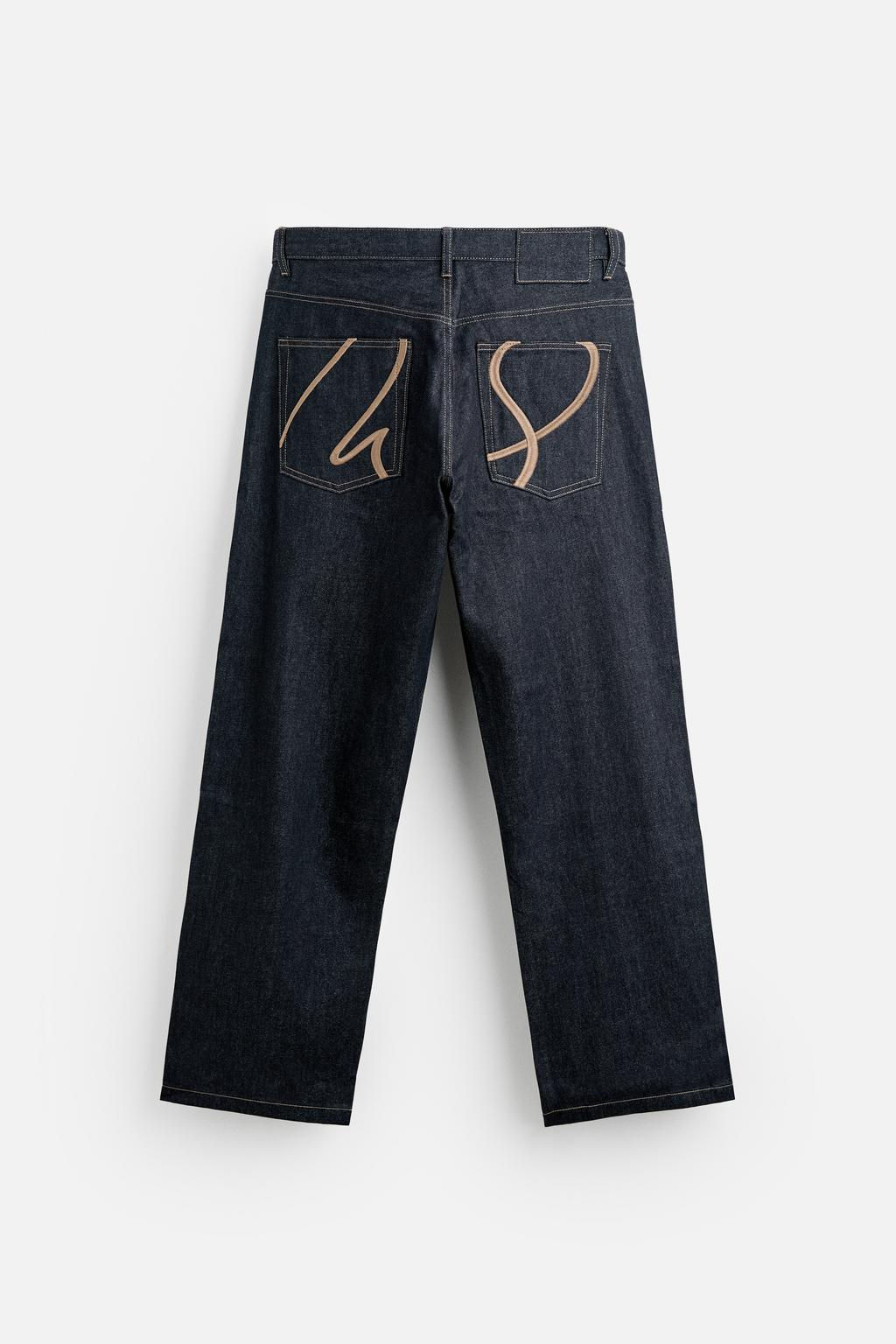 EMBROIDERED BAGGY FIT JEANS - Zara фото 7