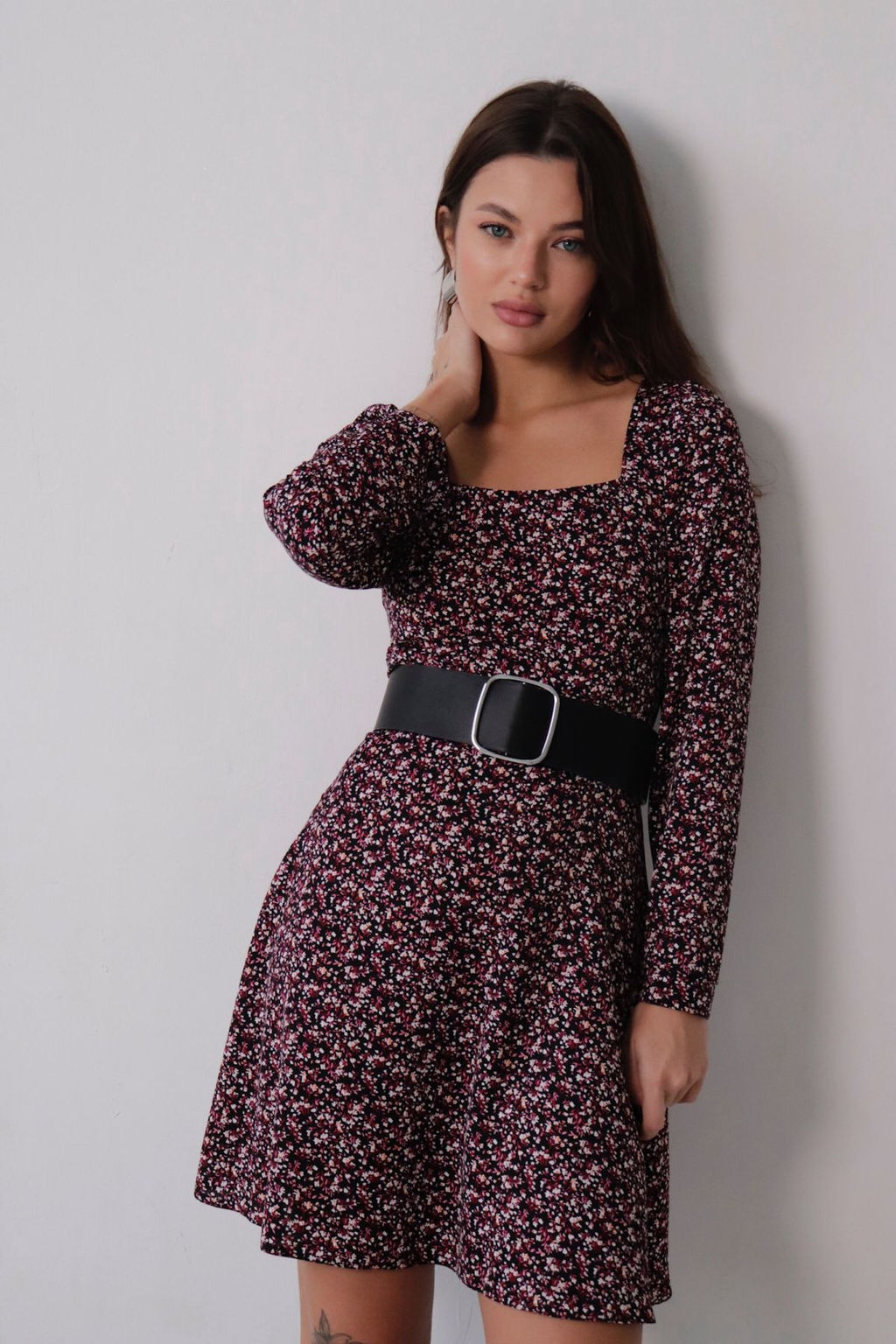 Платье с вырезом каре отрезное по талии - Martichelli фото 42