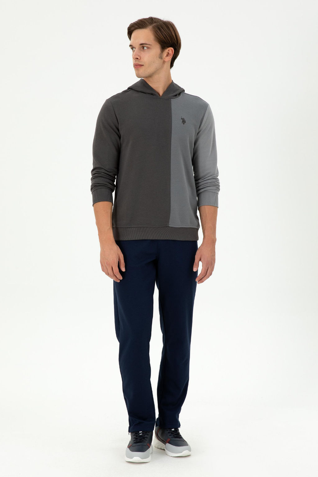 Мужской свитшот антрацитового цвета Неожиданная скидка в корзине - U.s. polo assn фото 4