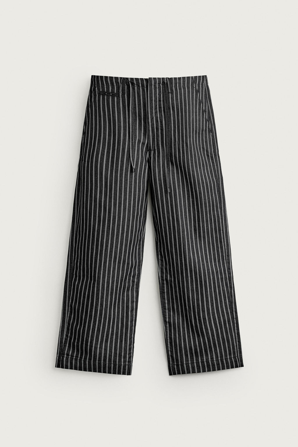 PANTAL?N DENIM ALGOD?N - LINO RAYAS / Azul - Zara фото 5