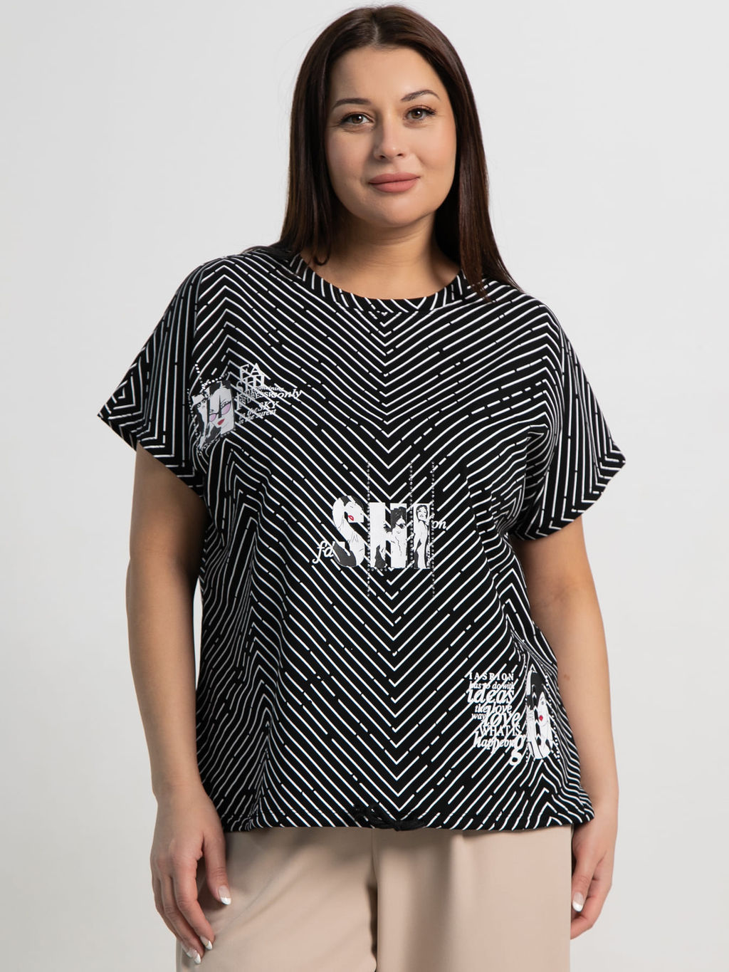 Блуза Ханна (черная) Б15461-20М