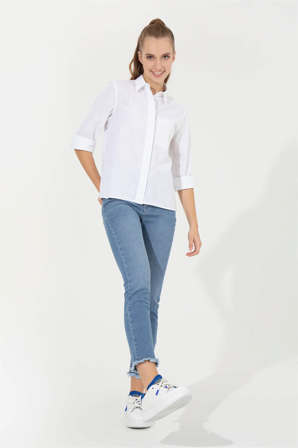 Женские голубые джинсовые брюки Неожиданная скидка в корзине - U.s. polo assn фото 3