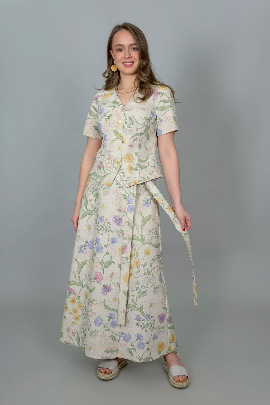 Блуза лен 70%, хлопок 30%