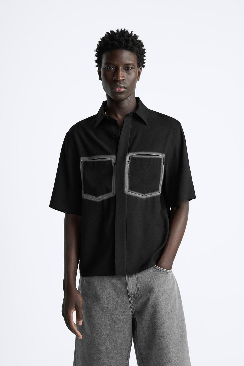 SHIRT WITH CONTRAST POCKETS - Zara фото 2