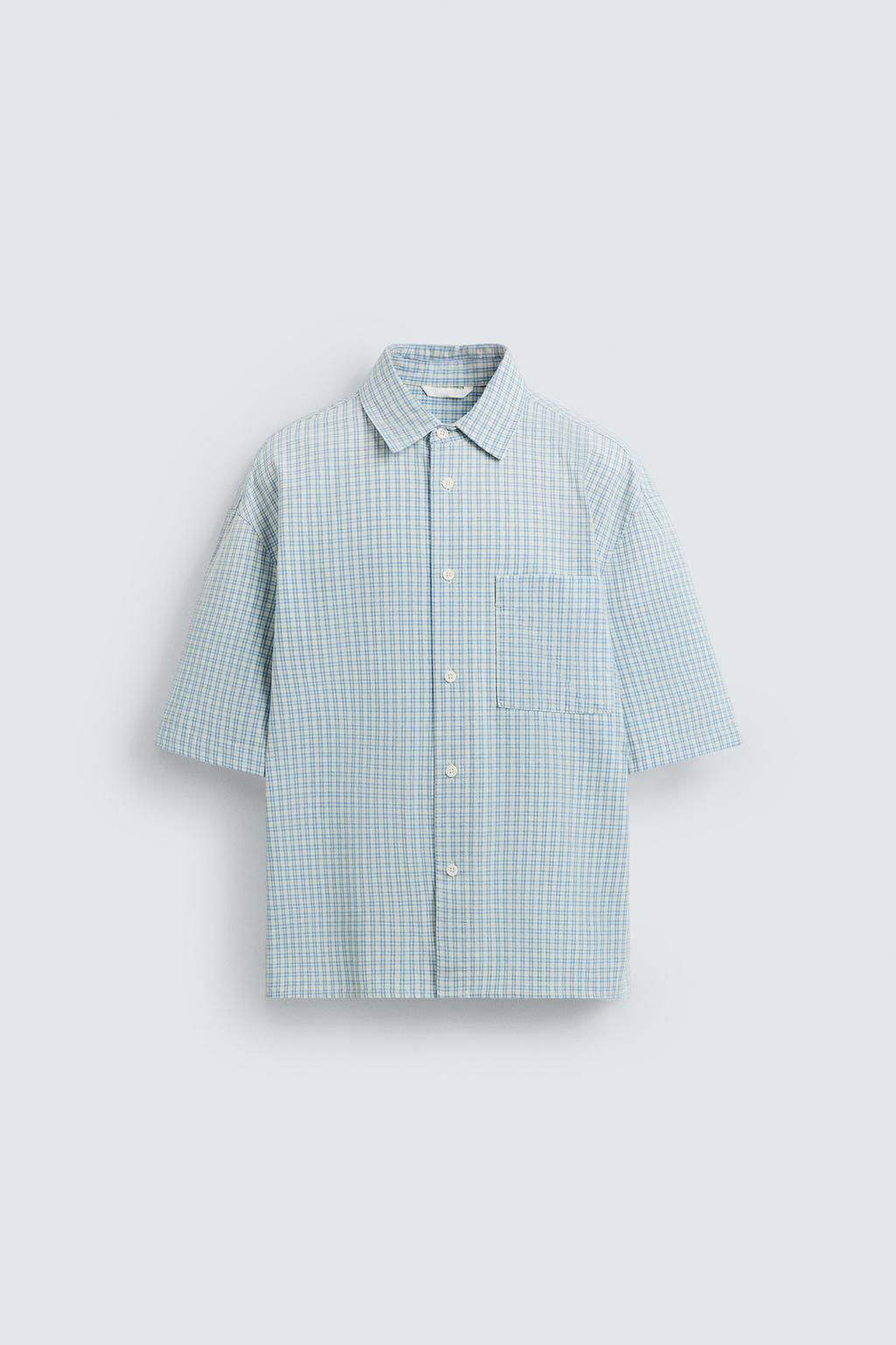 RELAXED FIT CHECK SHIRT - Zara фото 7