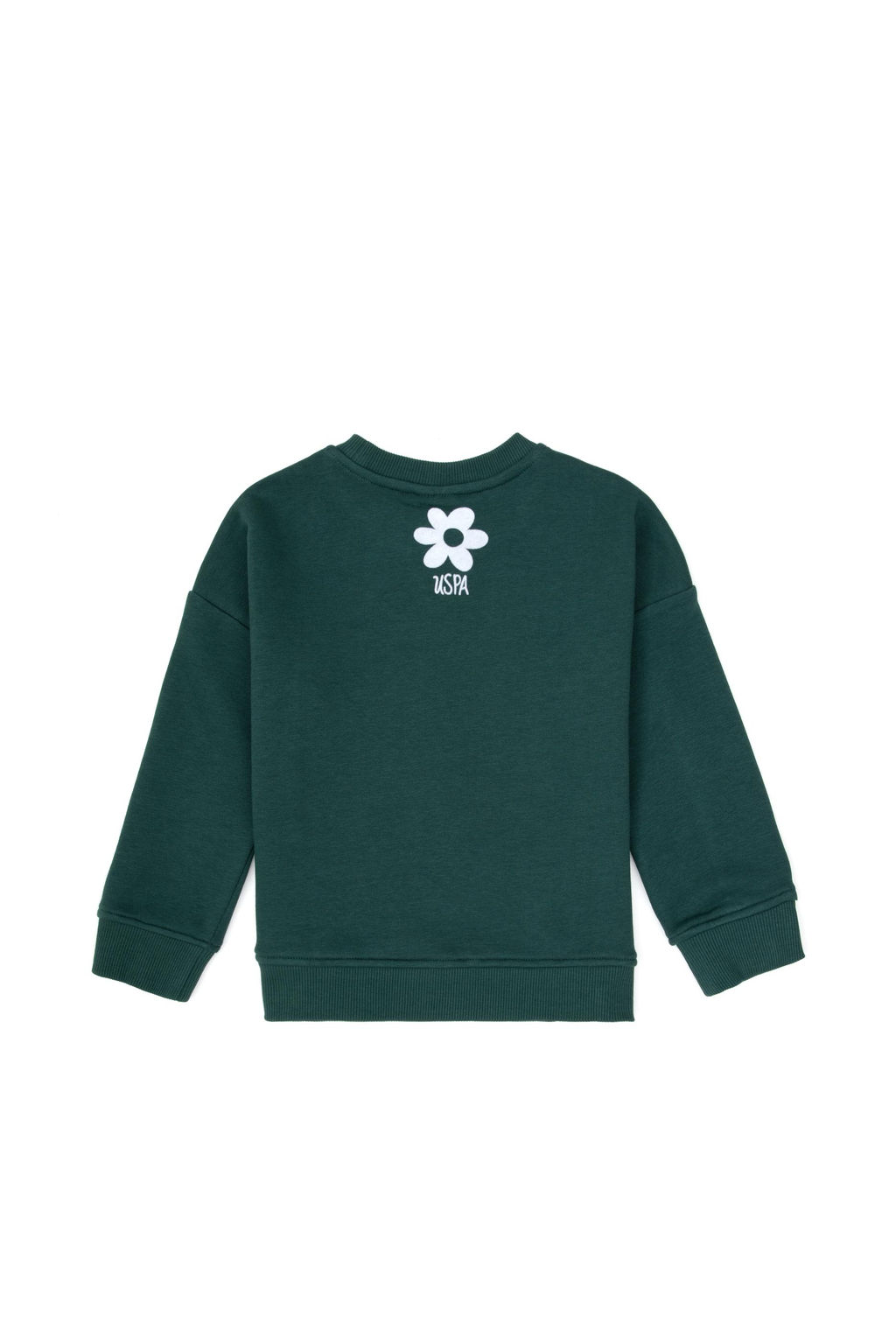 K_z _ocuk Koyu Ye_il Bisiklet Yaka Sweatshirt - U.s. polo assn фото 2