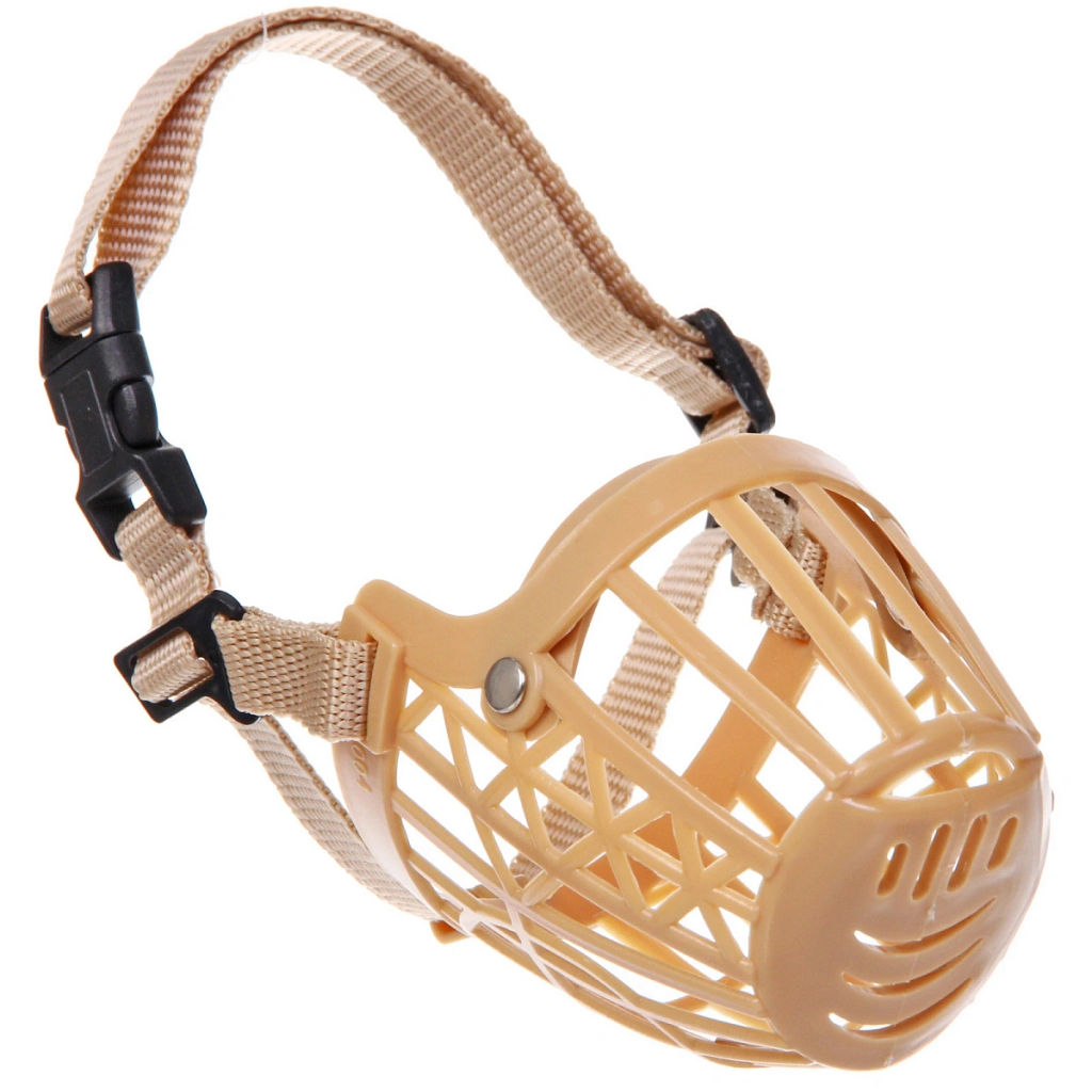 Цена за 2 шт. Намордник гуманный из гибкого пластика "Мой Бро", цвет светло - бежевый, №4 (лейбл)