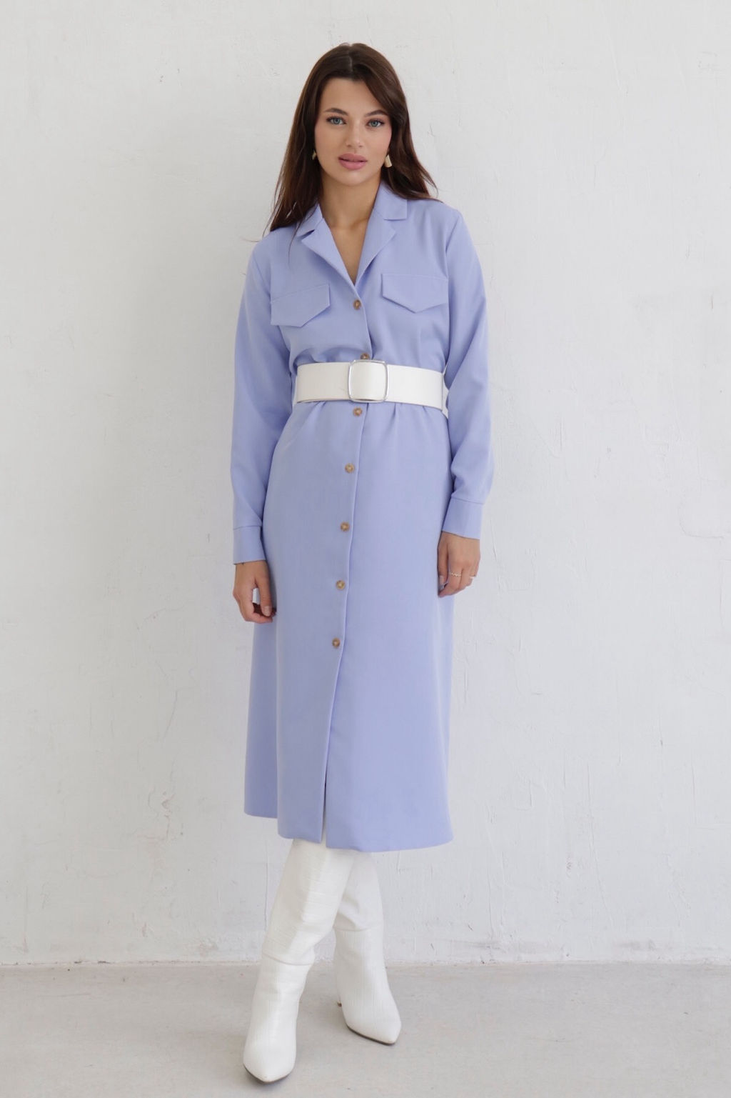 Платье-рубашка с английским воротником - Martichelli фото 79