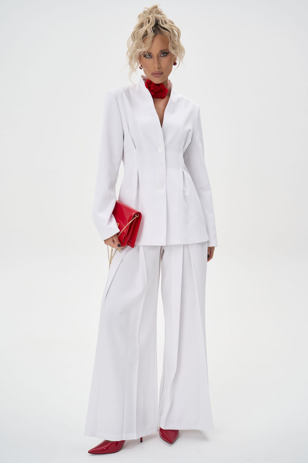 Брюки Тайрис (белый) - Эльза фото 16