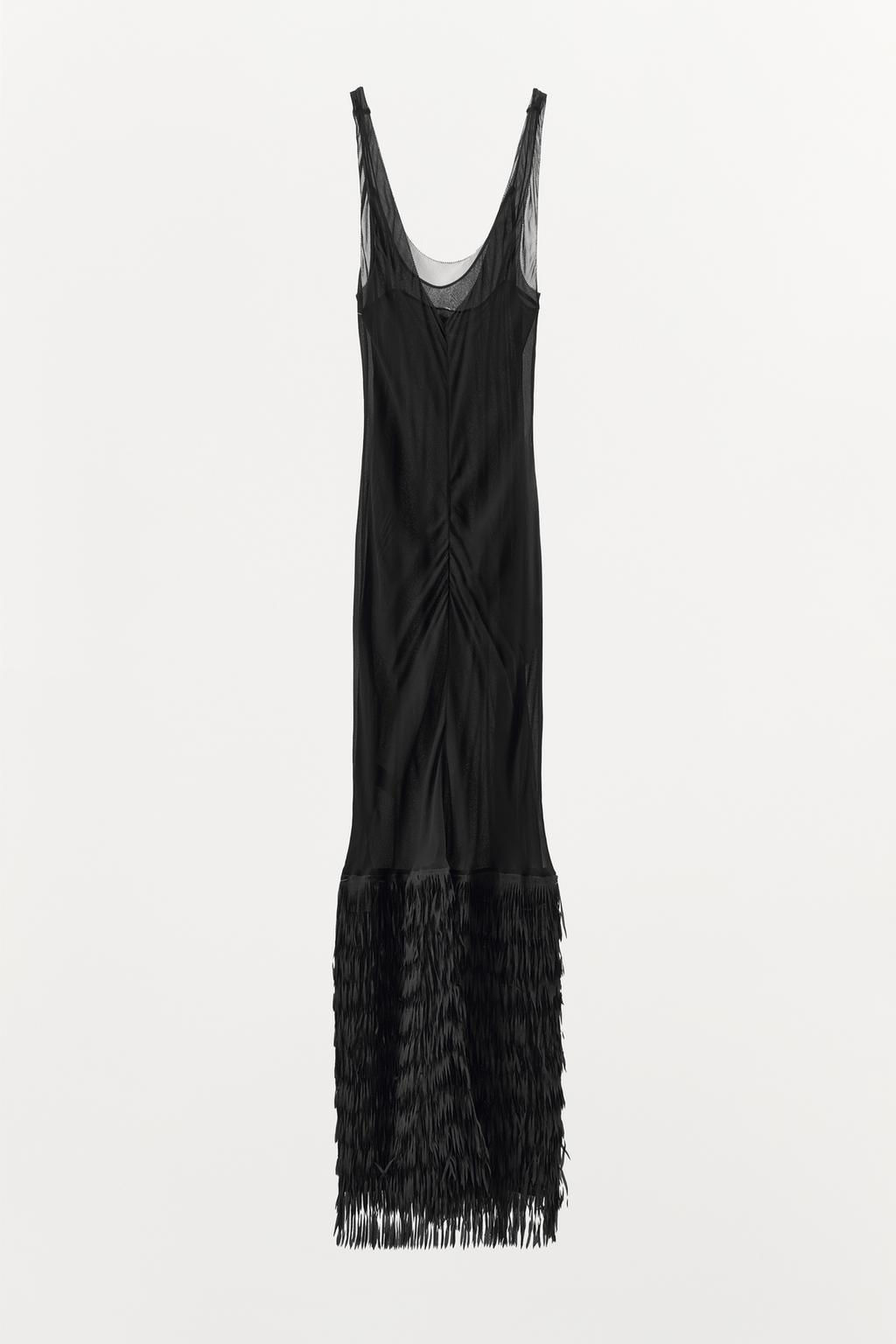 STRAPPY DRESS WITH FRINGING - Zara фото 3