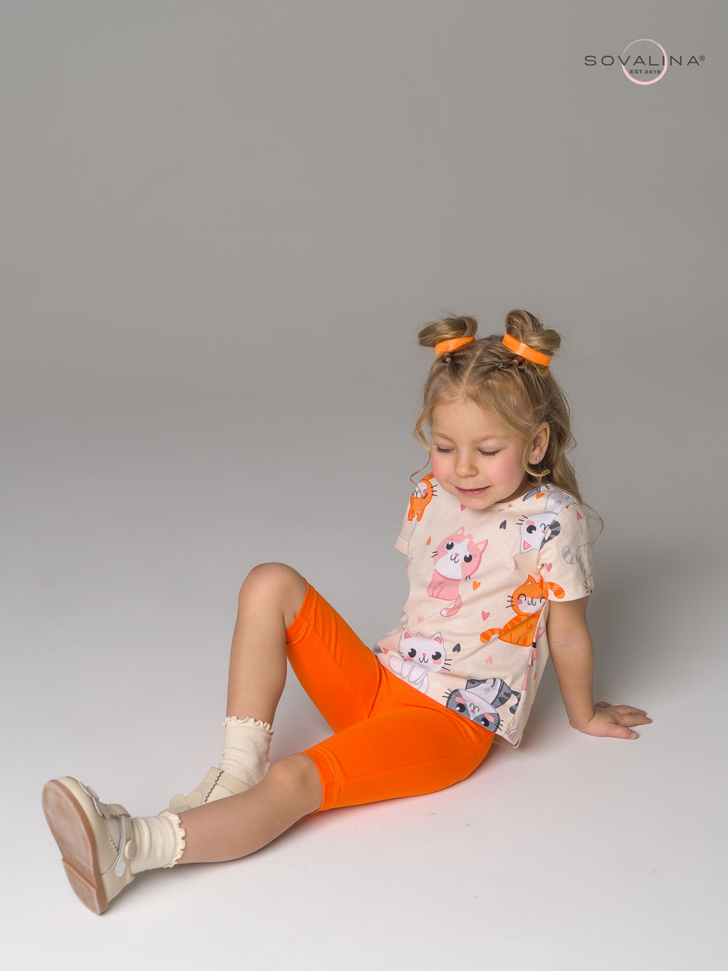 Костюм Актив солнечные котики-оранжевый - Sovalina фото 2