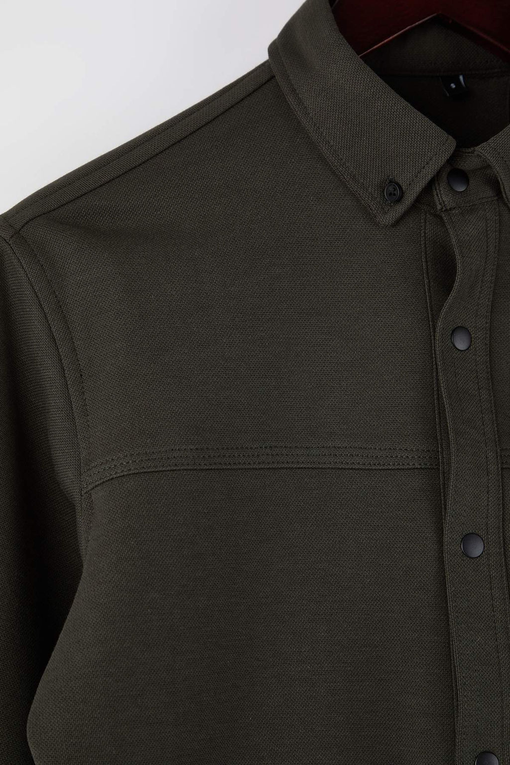 Antrasit Regular Fit Dokulu Erkek Gomlek TMNAW26GO00023 - Trendyolmilla фото 13