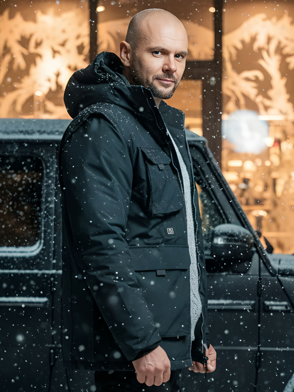 Куртка - жилетка трансформер с подогревом 2 в 1 мужская зимняя темно-синего цвета 6668TS - Mtforce фото 37