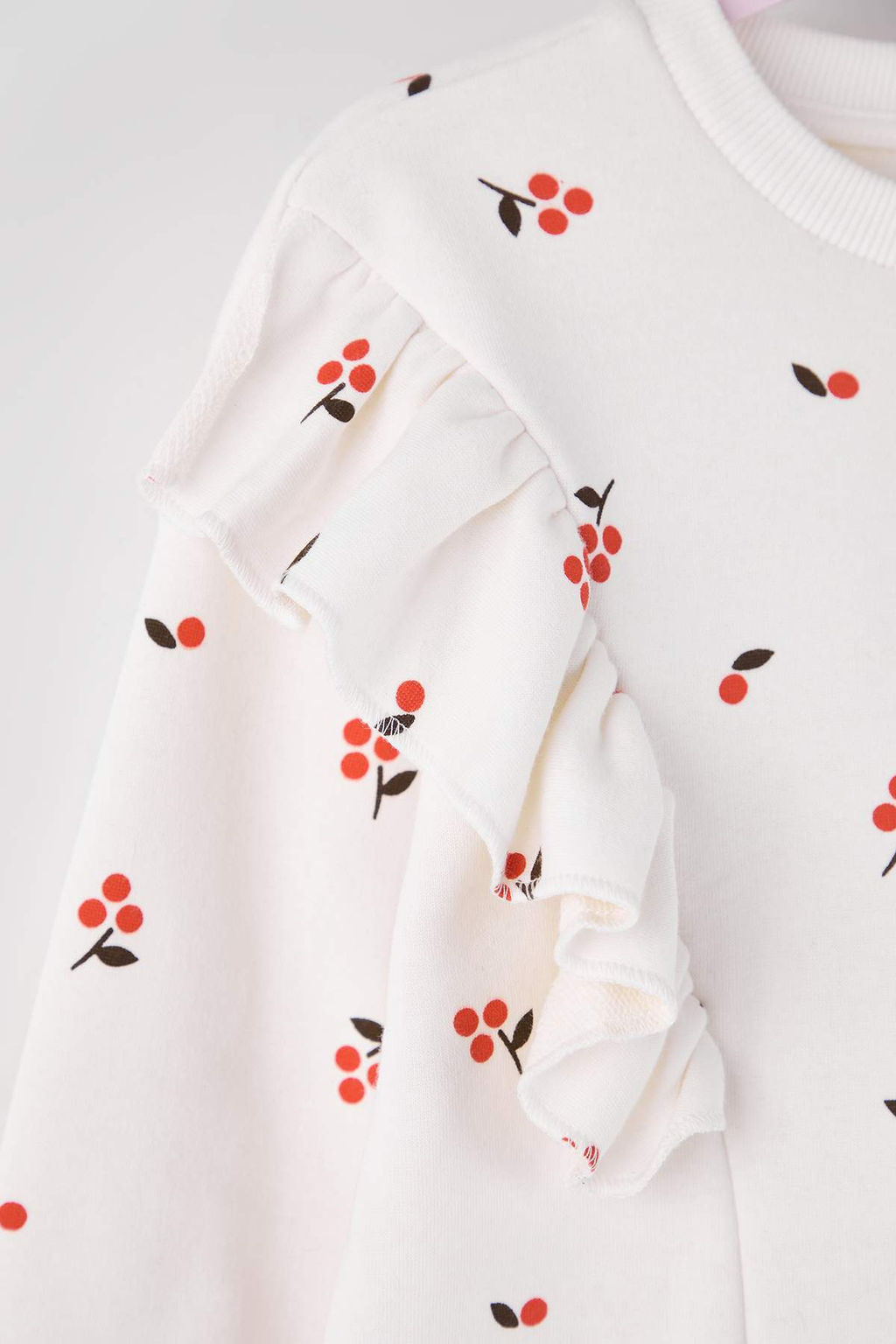 Ekru Pamuklu Bask?l? K?z Cocuk Orme Sweatshirt TKDAW26SW00053 - Trendyolmilla фото 3