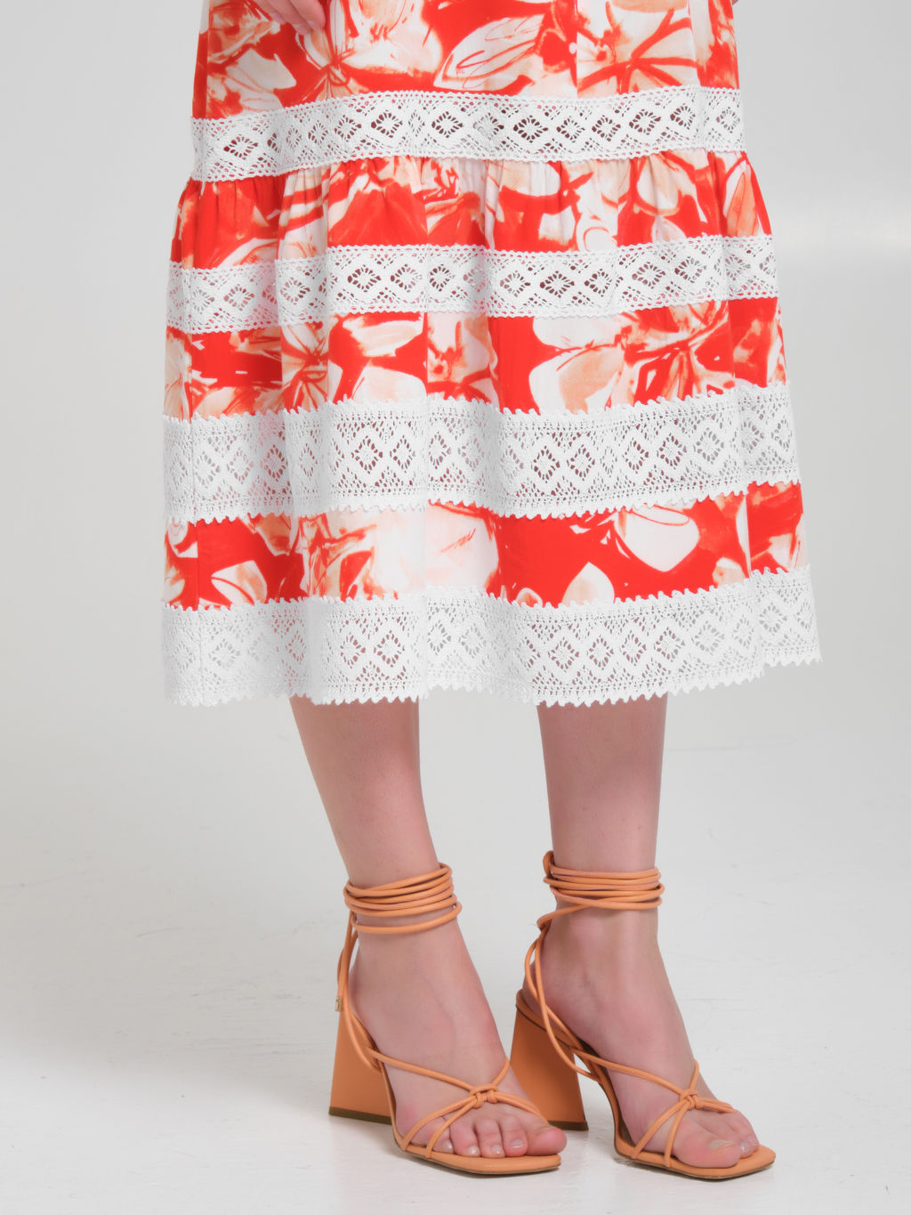 Платье макси с кружевом - Marchello marchellini фото 6