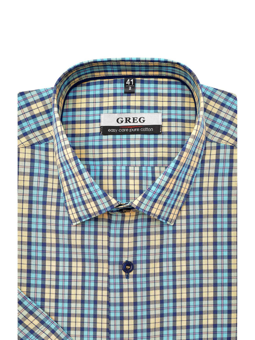 Сорочка мужская короткий рукав GREG 255/201/0258/C/1p