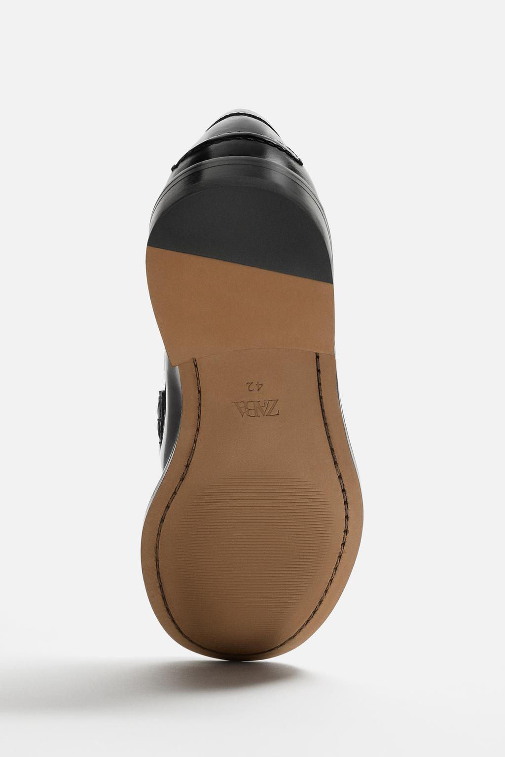 LEATHER PENNY LOAFERS - LIMITED EDITION - Zara фото 8