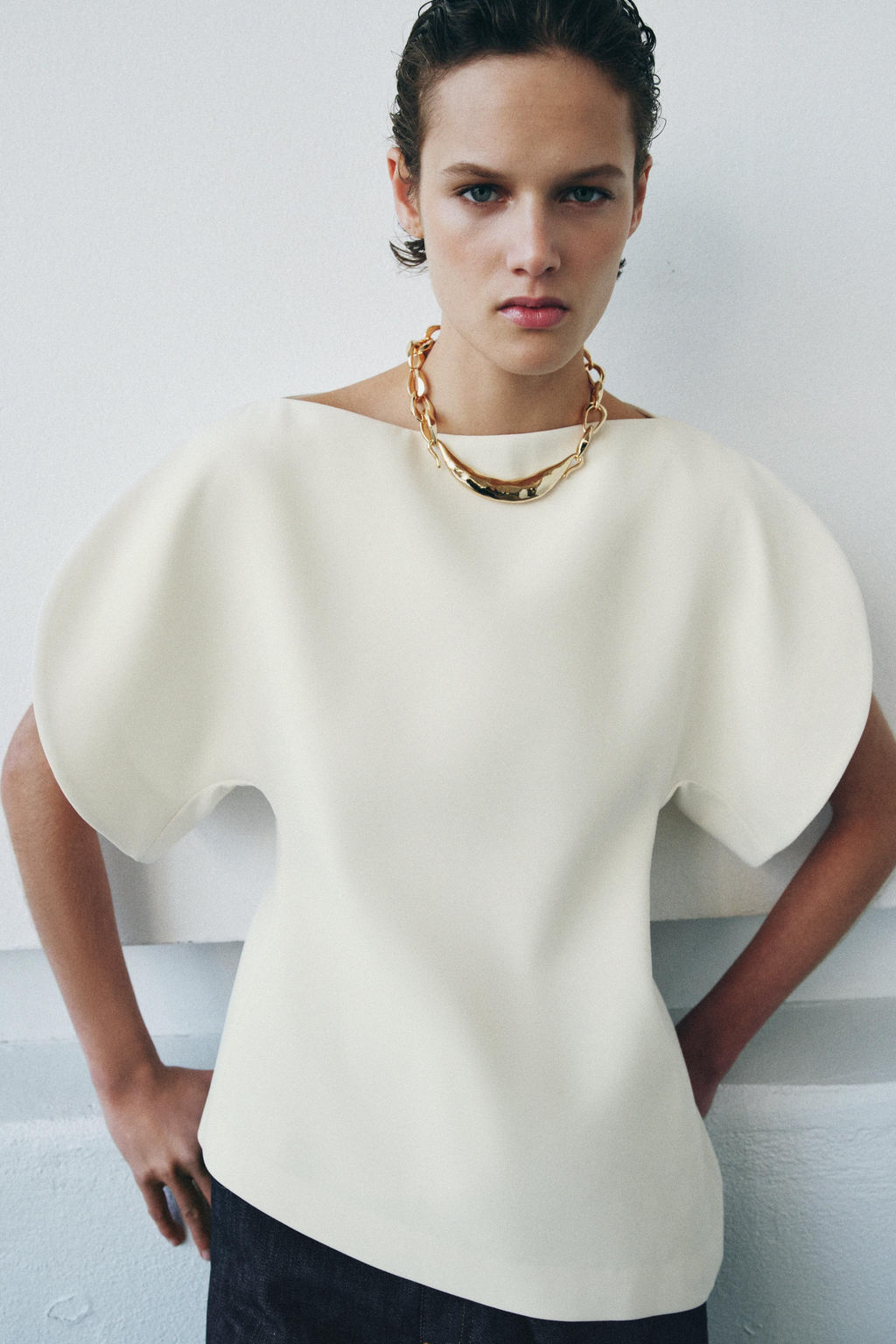 PUFF SLEEVE TOP ZW COLLECTION - Zara фото 2
