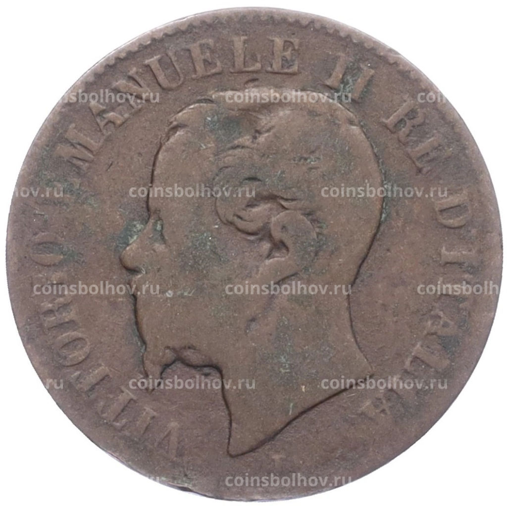 Монета 2 чентезимо 1867 года M Италия