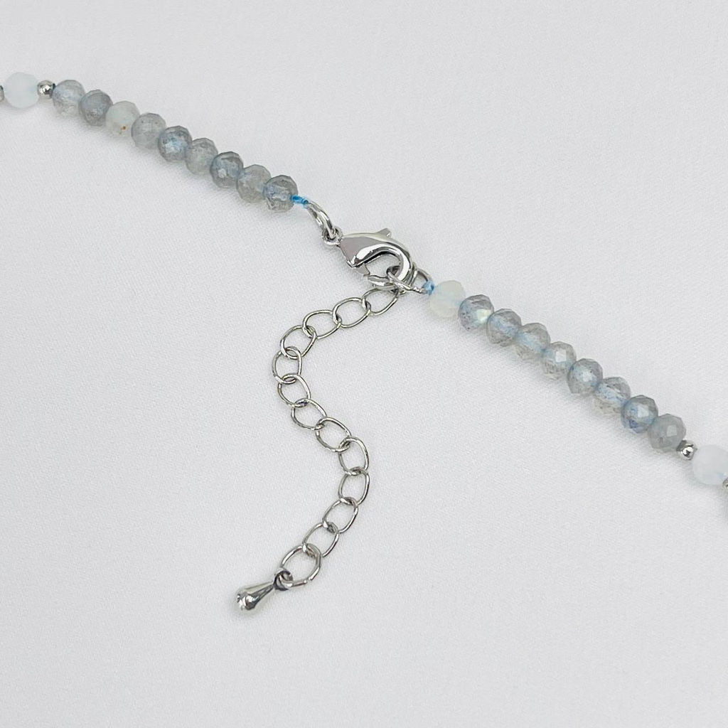 Колье из Лабрадора и Лунного камня 40 см +