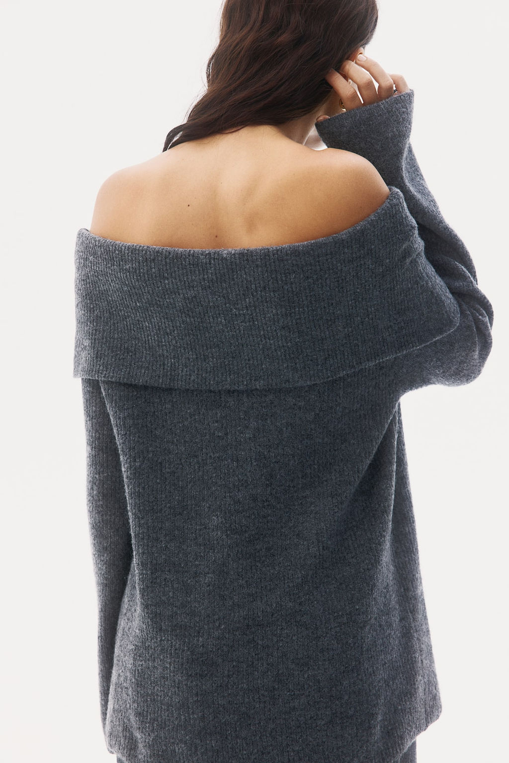 Jersey off-the-shoulder en punto de canale - H&m фото 4