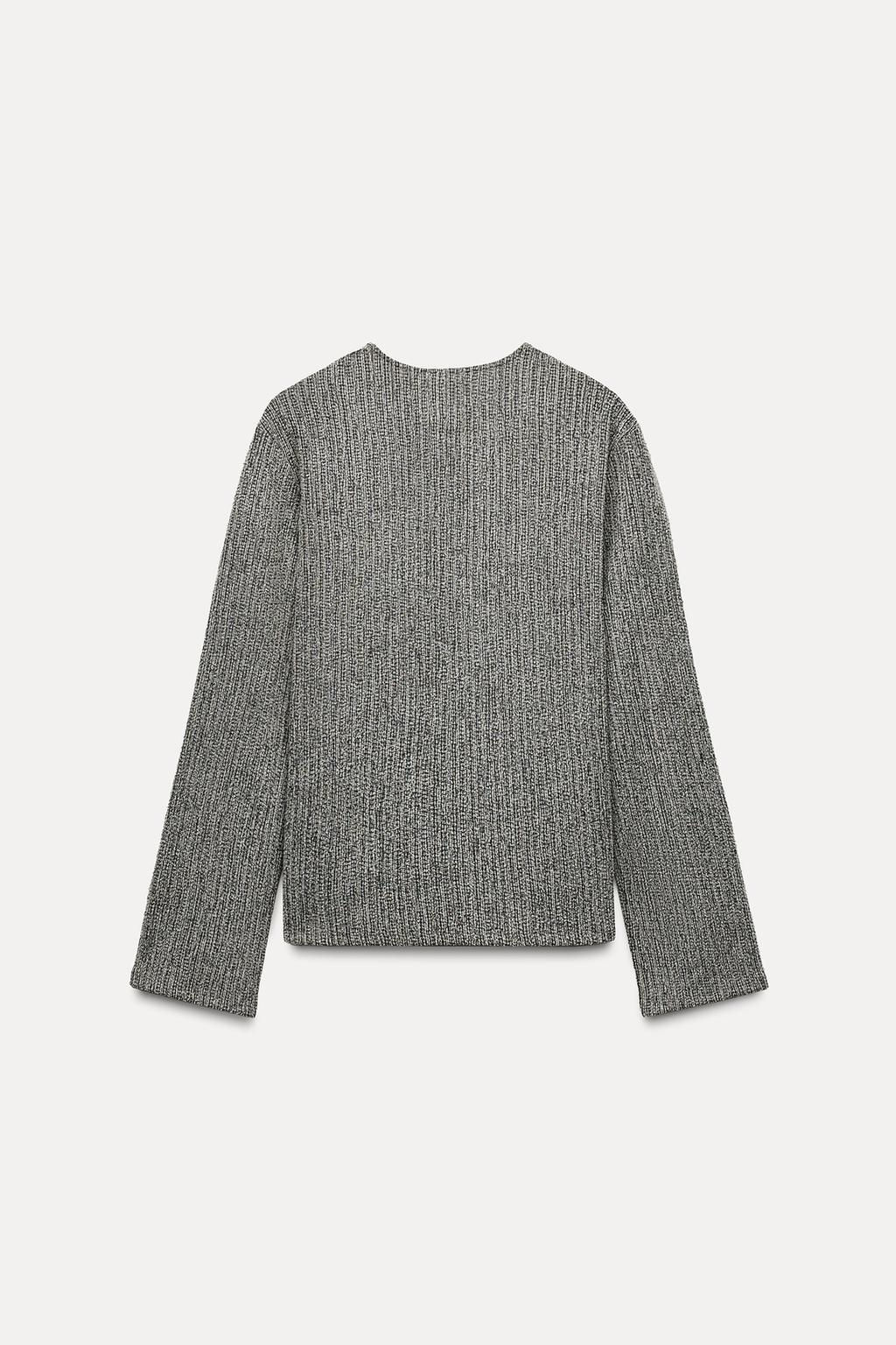 TEXTURED TOP WITH BOW - Zara фото 13