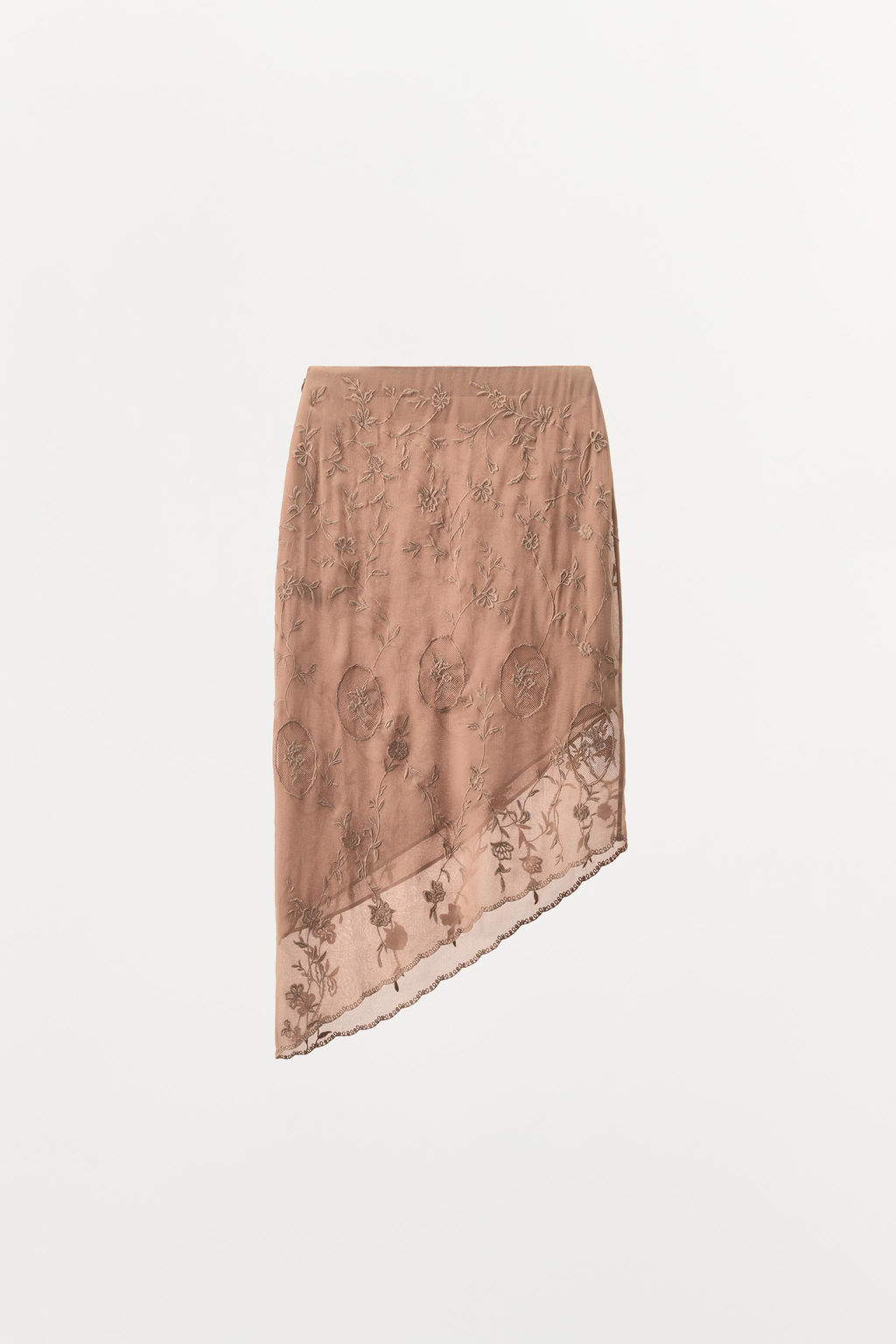 GEORGETTE SKIRT WITH EMBROIDERY AND BEADS - Zara фото 7
