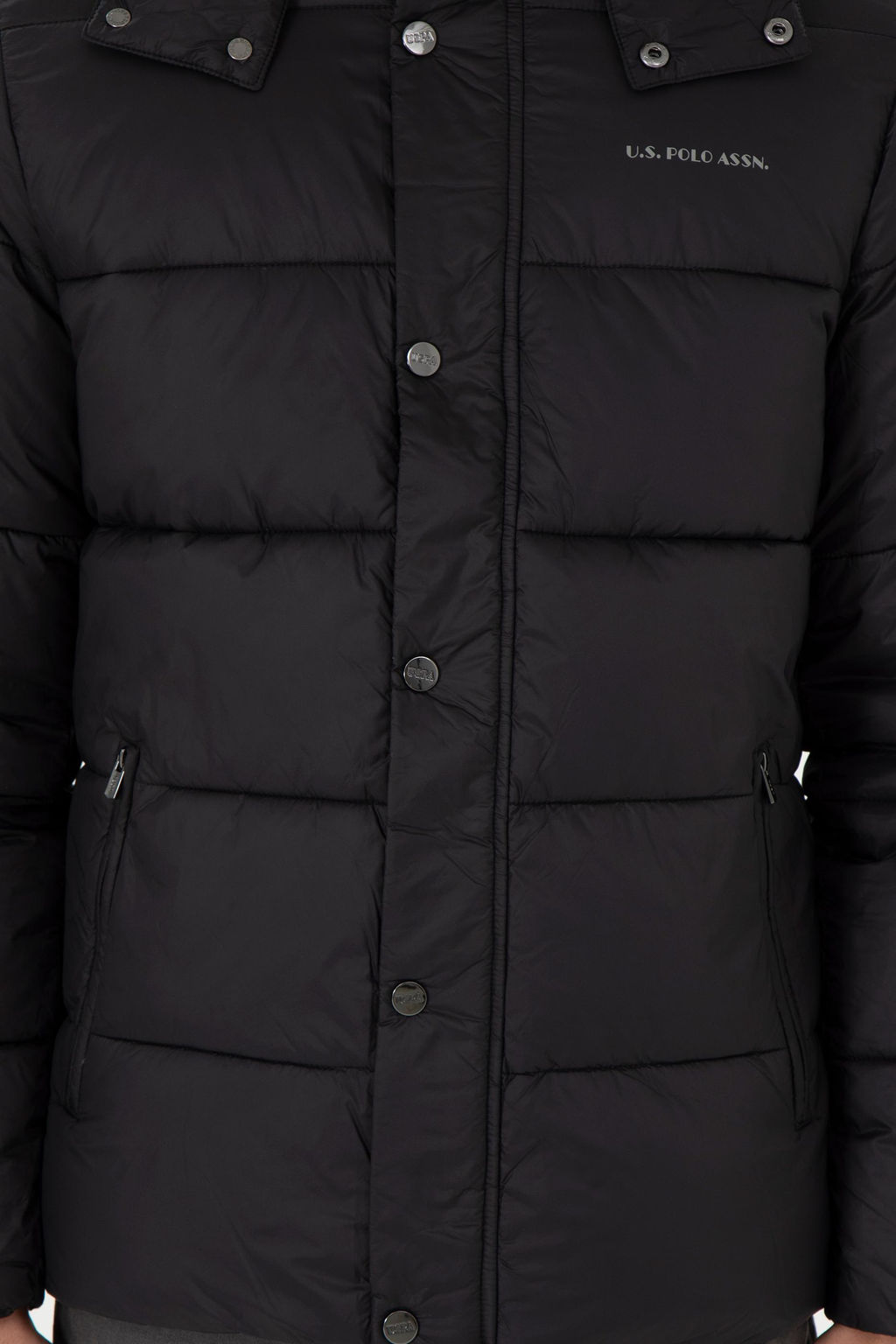 Пальто мужское U.S. Polo Assn черное из полиамида  фото 13