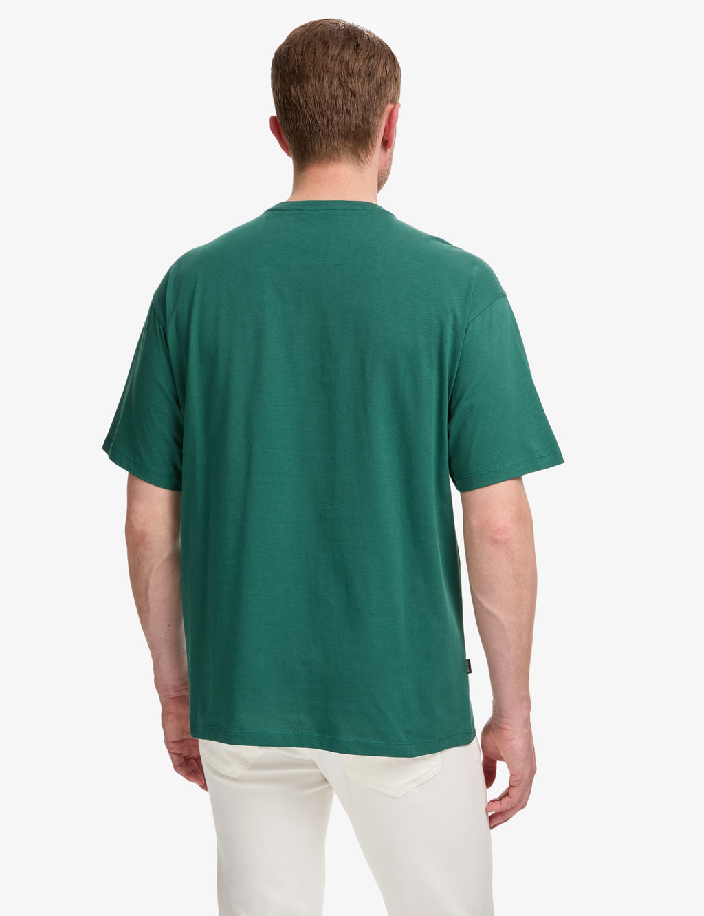 Koyu Ye_il Comfort Fit %100 Pamuk Bisiklet Yaka Basic Ti__rt