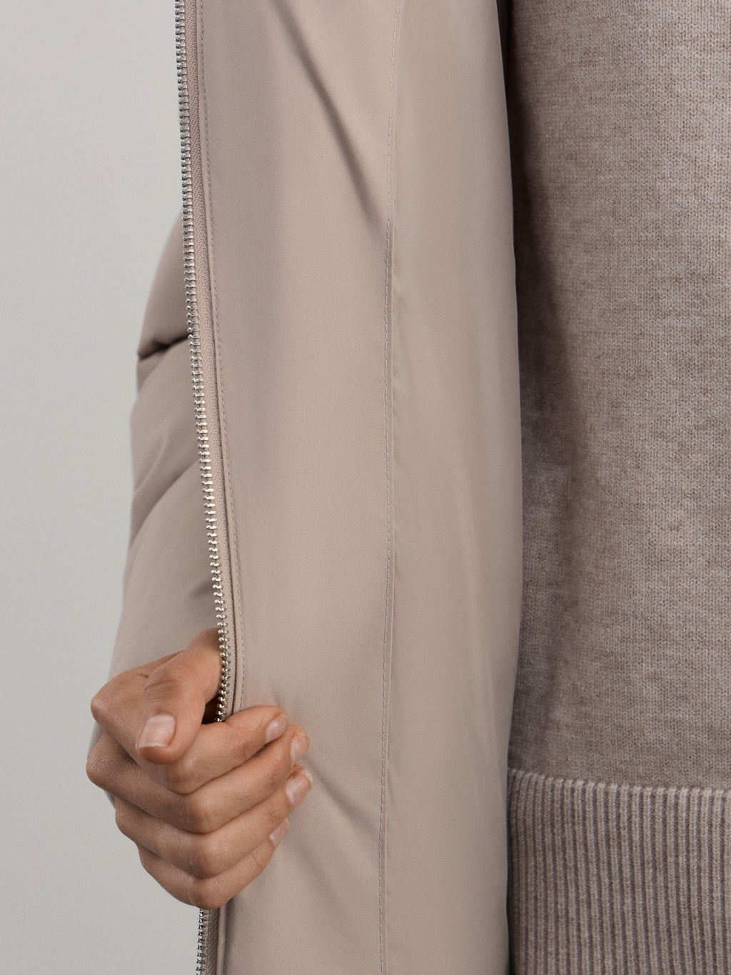 Куртка женская с широким вязаным воротником / Zarina  фото 8