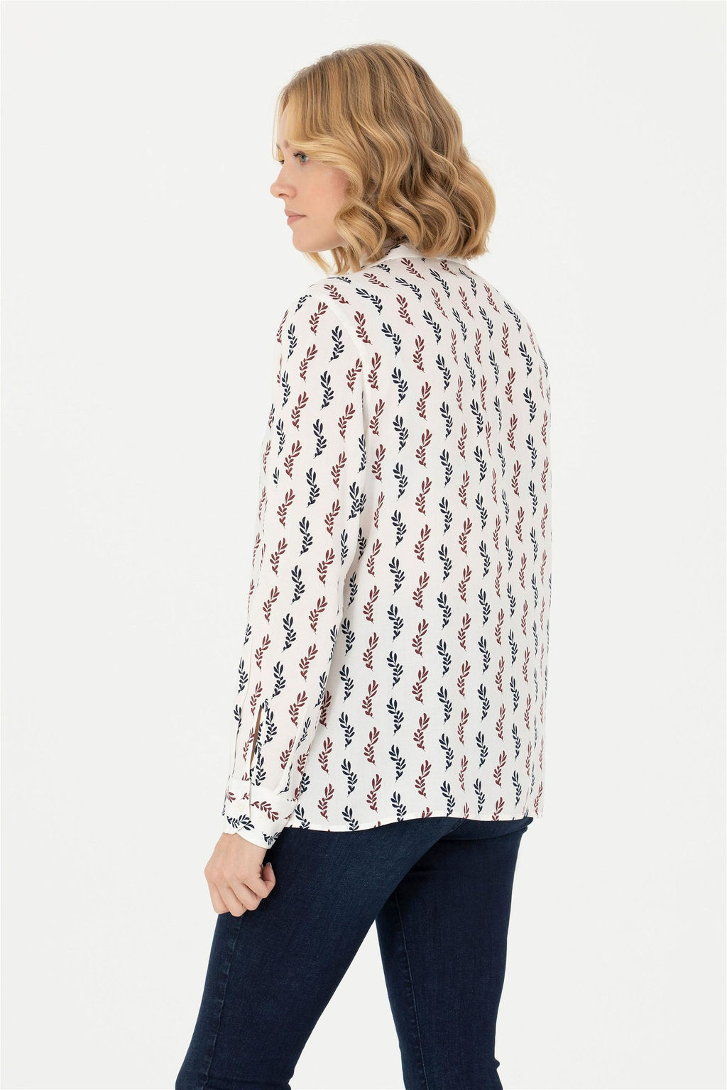 Женская бордовая рубашка с длинным рукавом Неожиданная скидка в корзине - U.s. polo assn фото 5