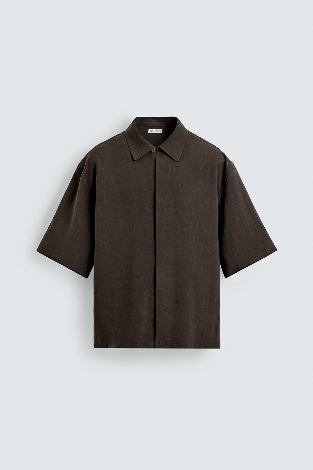 CAMISA FLUIDA RELAXED FIT / Marr?n - Zara фото 7