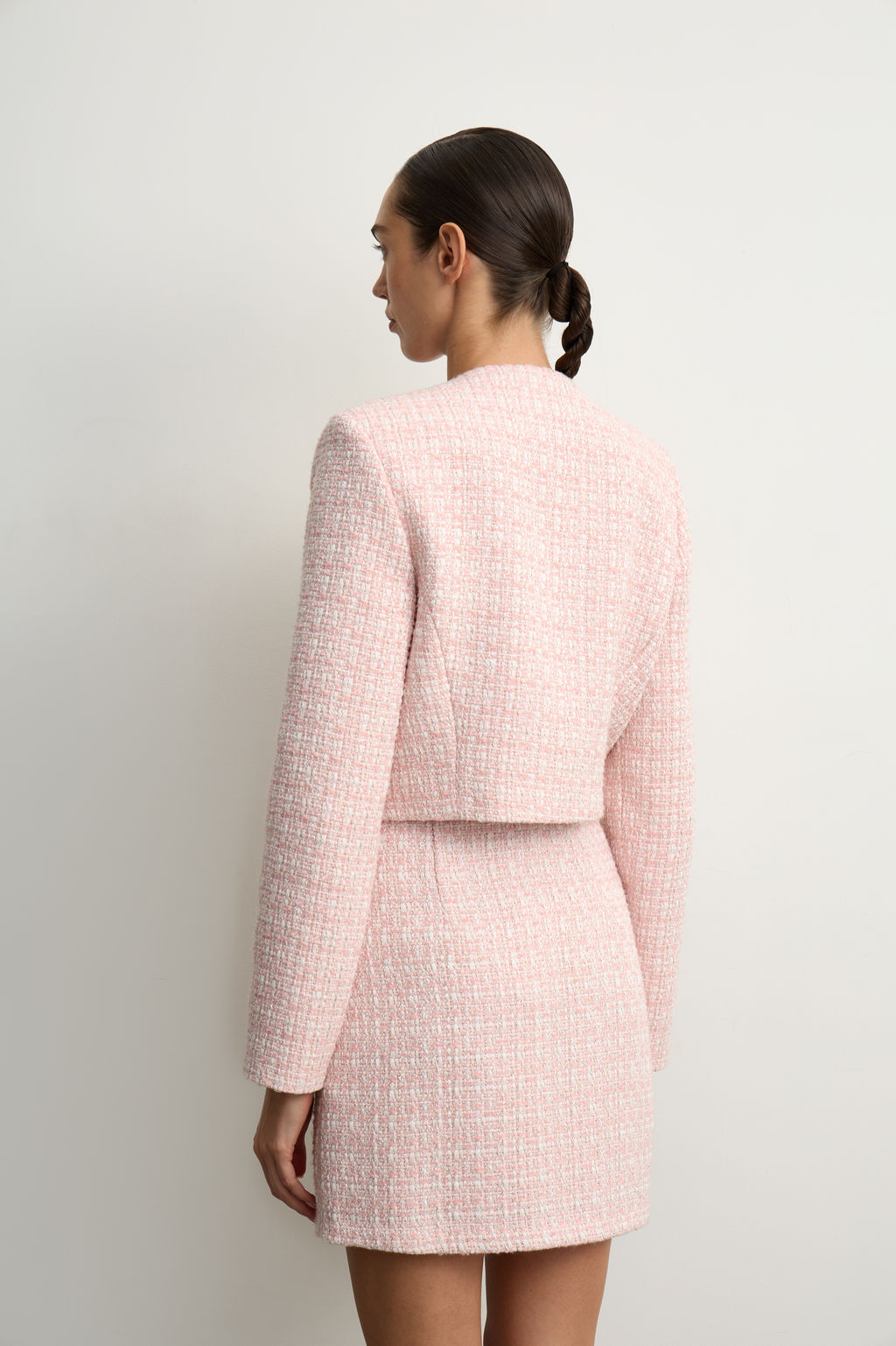 Жакет укороченный из твида с клапанами - Mollis фото 3