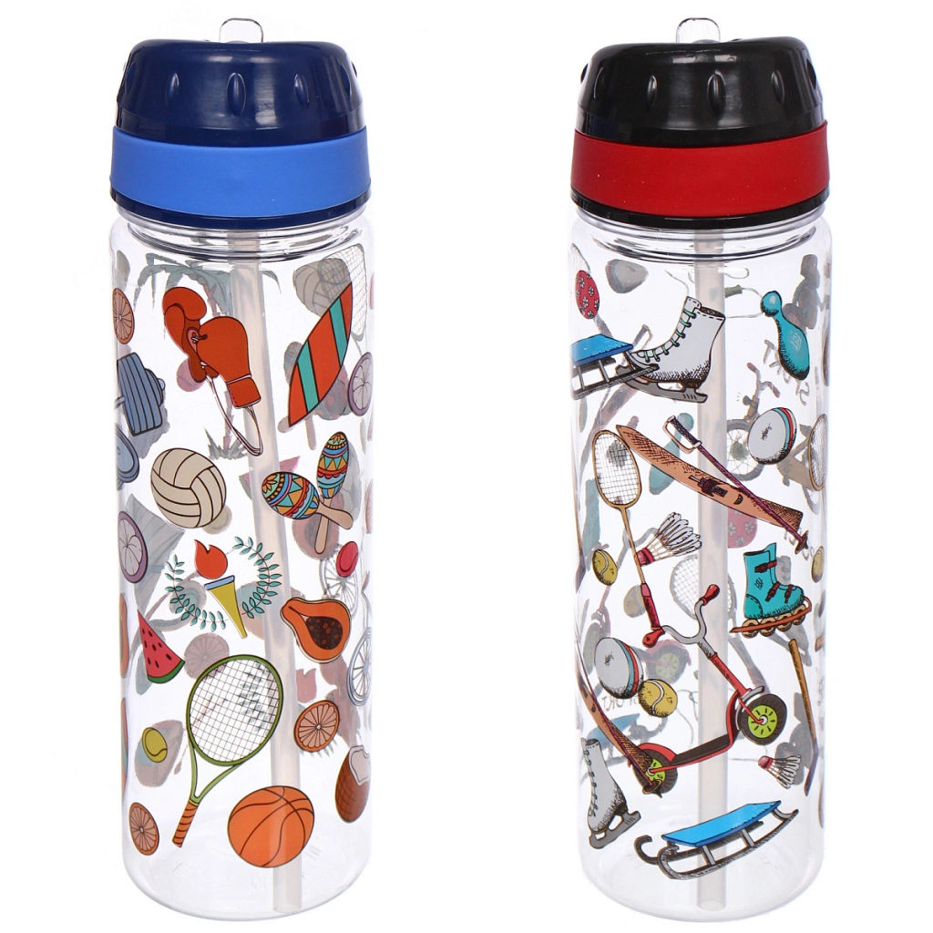 Бутылка питьевая пластиковая 650мл "Сладкая мечта", микс цветов