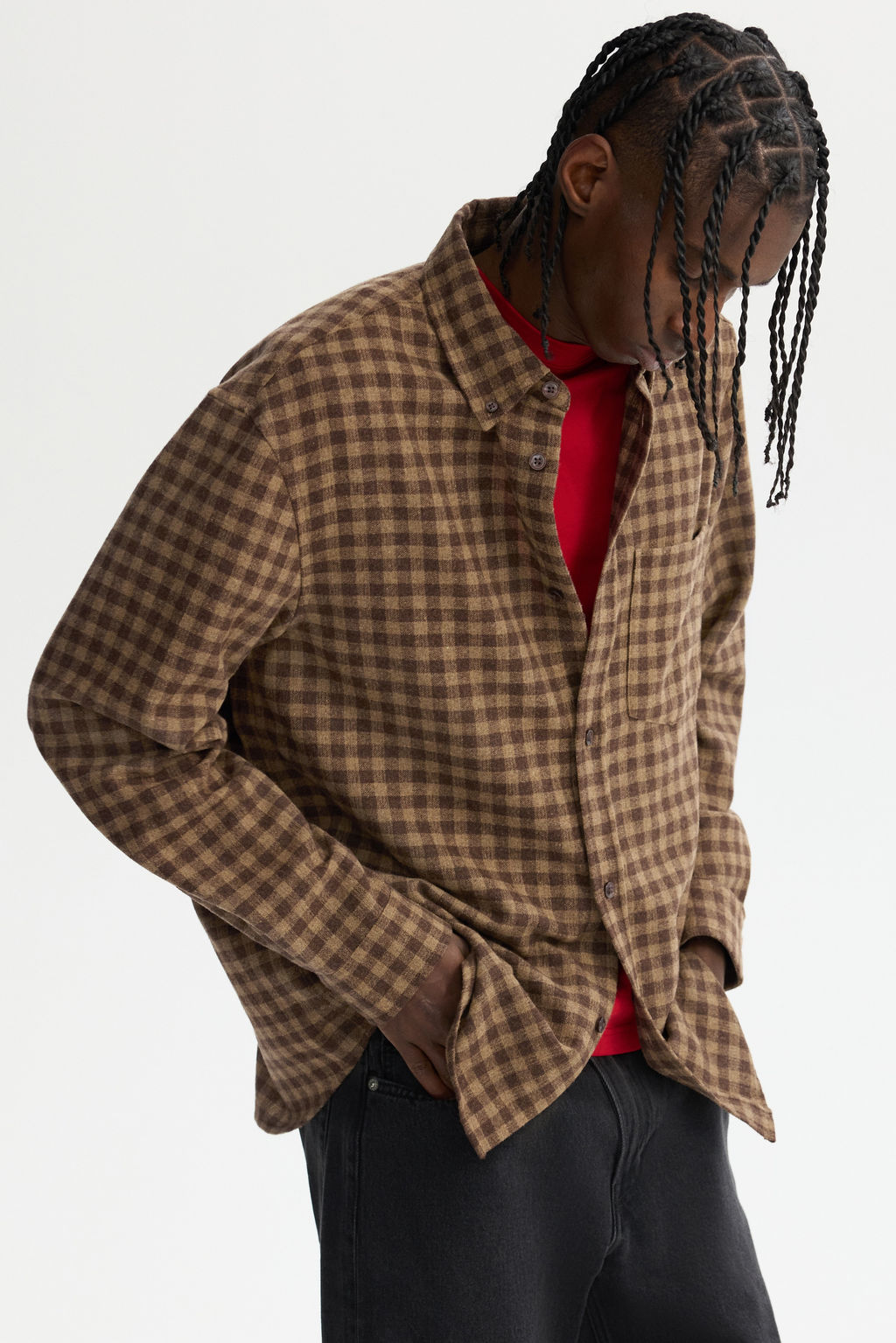 Camisa en mezcla de lana Relaxed Fit - H&m фото 4