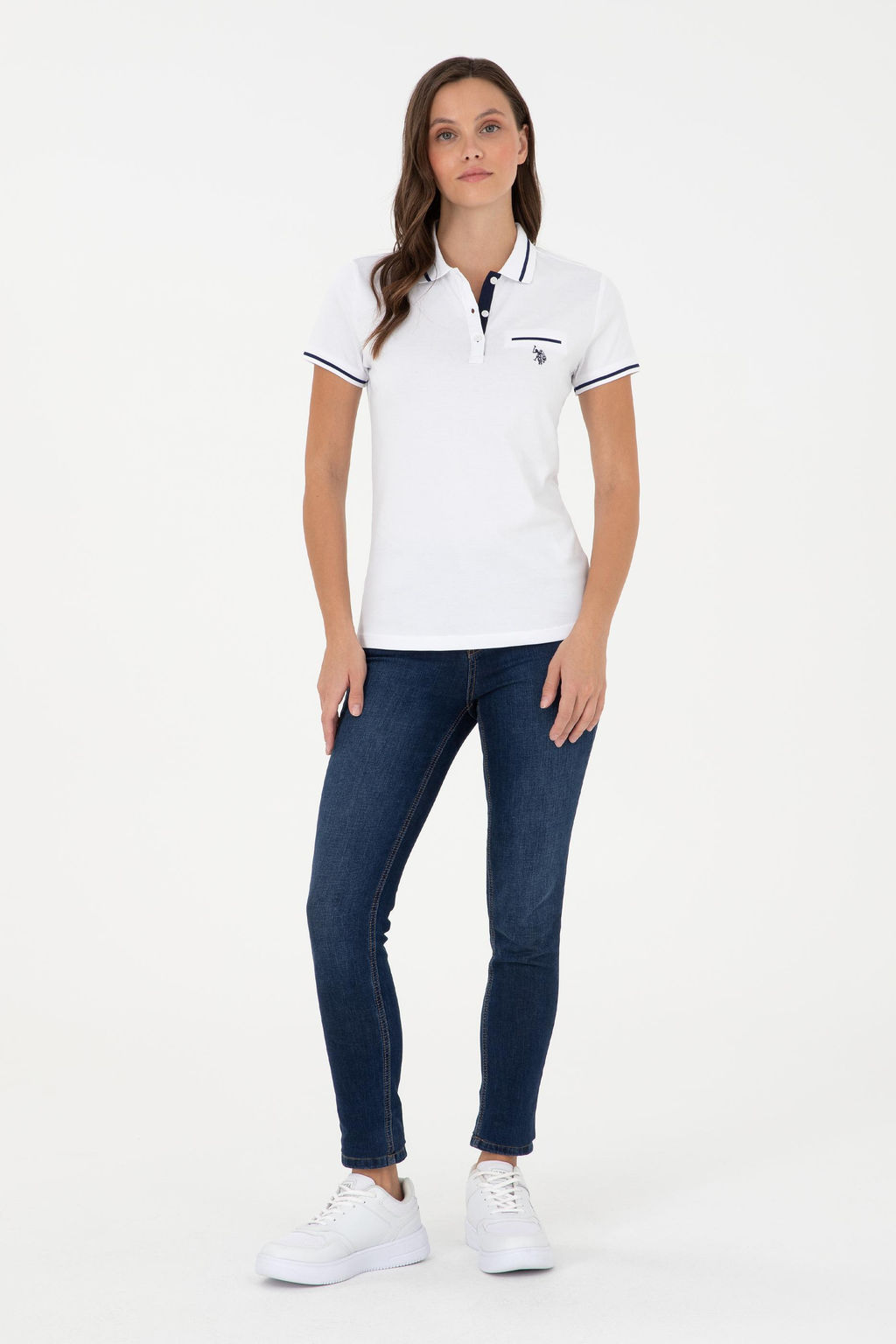 Женская белая футболка Неожиданная скидка в корзине - U.s. polo assn фото 4