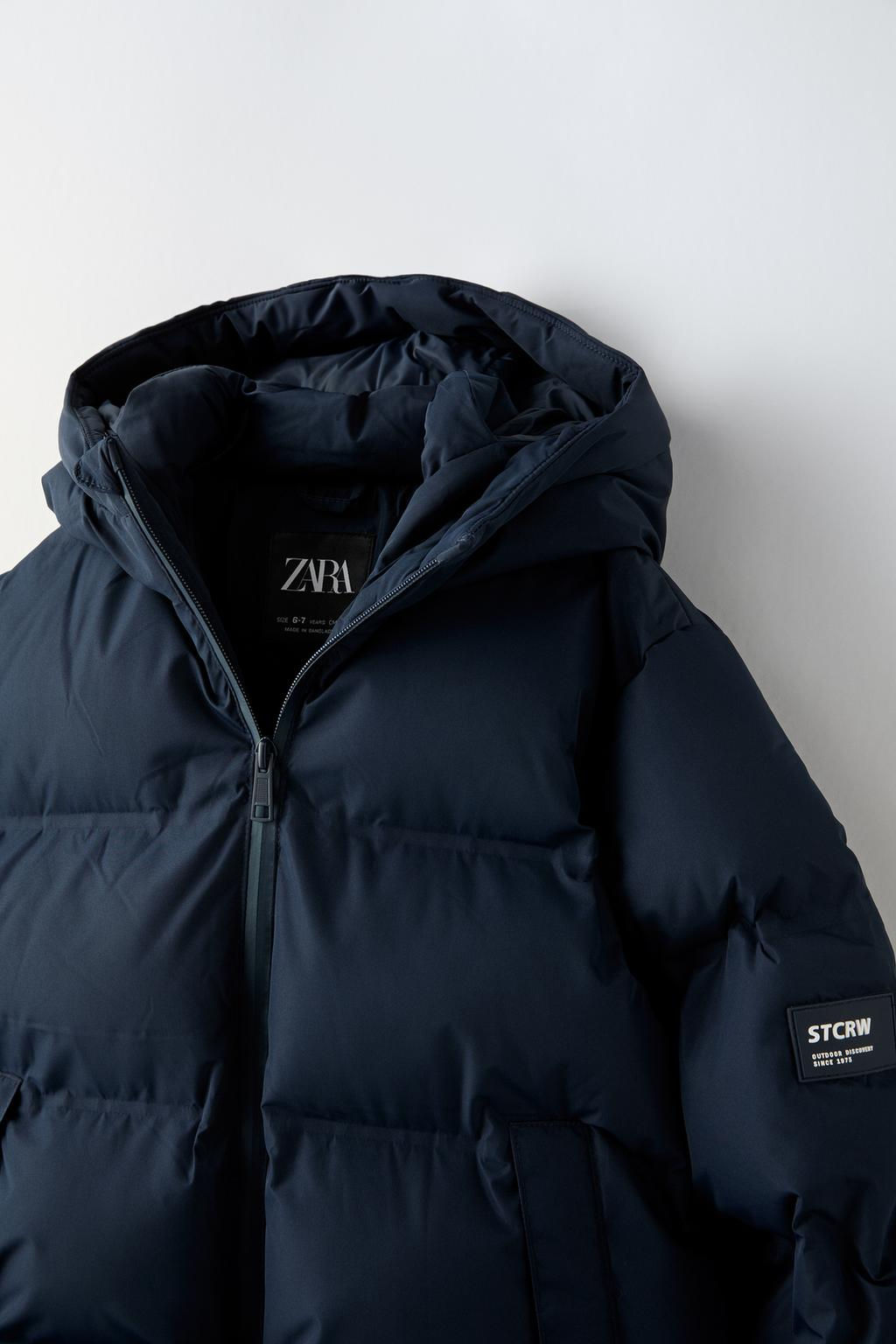 WATER-REPELLENT DOWN JACKET WITH LABEL - Zara фото 10