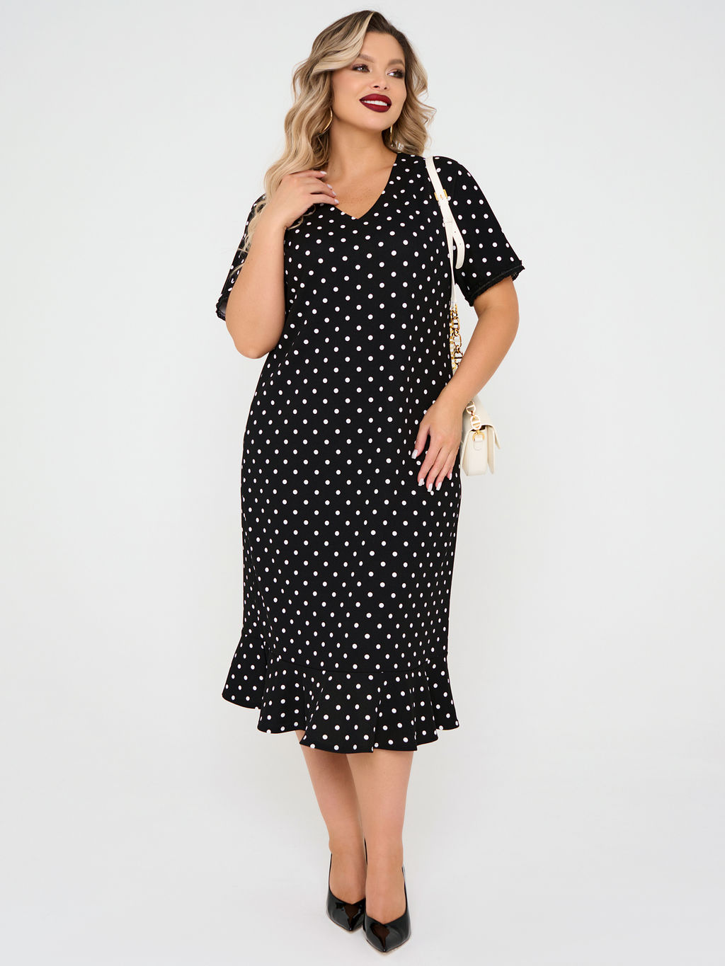 Платье 0421-1 черный нюд