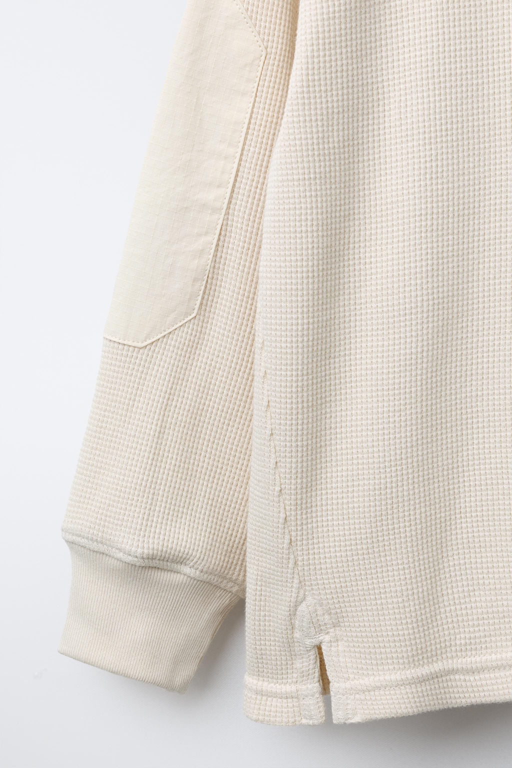 WAFFLE SWEATSHIRT WITH SLOGAN AND ELBOW PATCHES - Zara фото 4