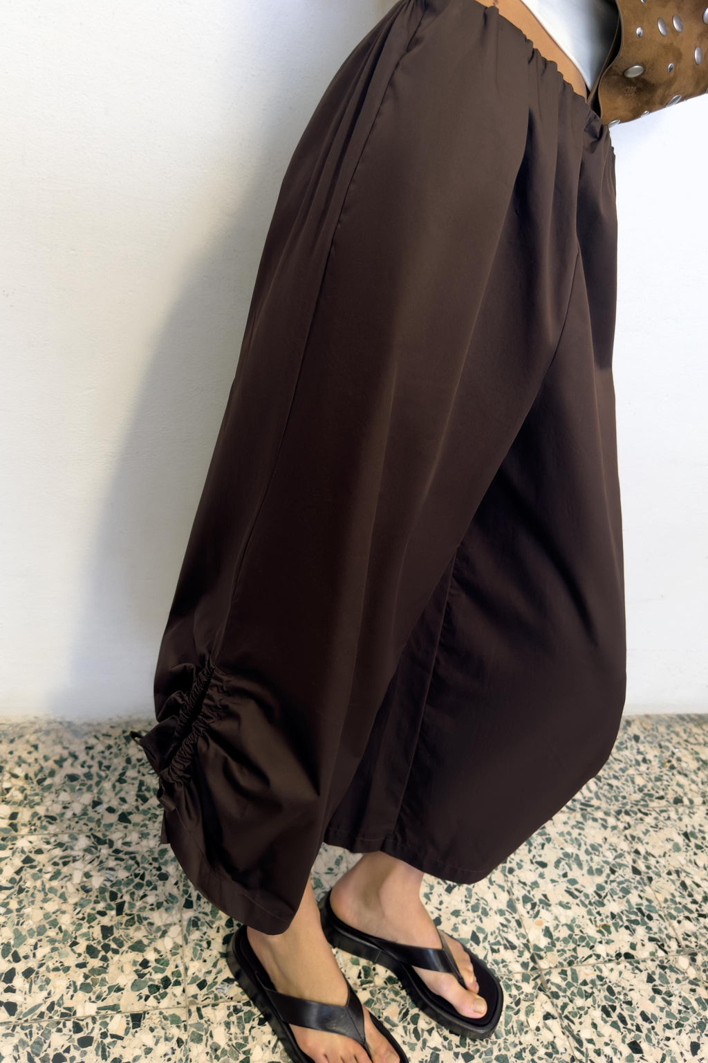 SANDALIA PLANA TIRA / Marr?n - Zara фото 2