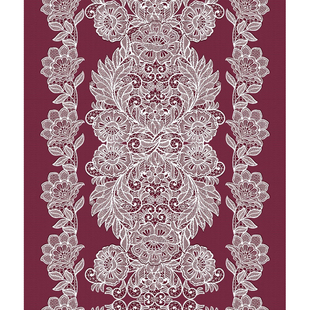 Дорожка столовая, сервировочная 50х180см Кружева бордо, хлопок Премиум 236г/м2, упаковка классическая 28х41см, Домашняя мода (Россия)  фото 3