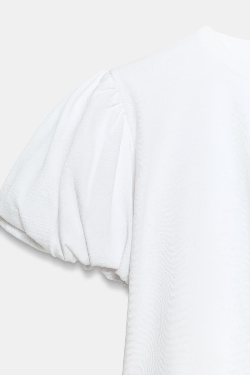 CAMISETA CROP MANGA VOLUMEN / Blanco - Zara фото 8